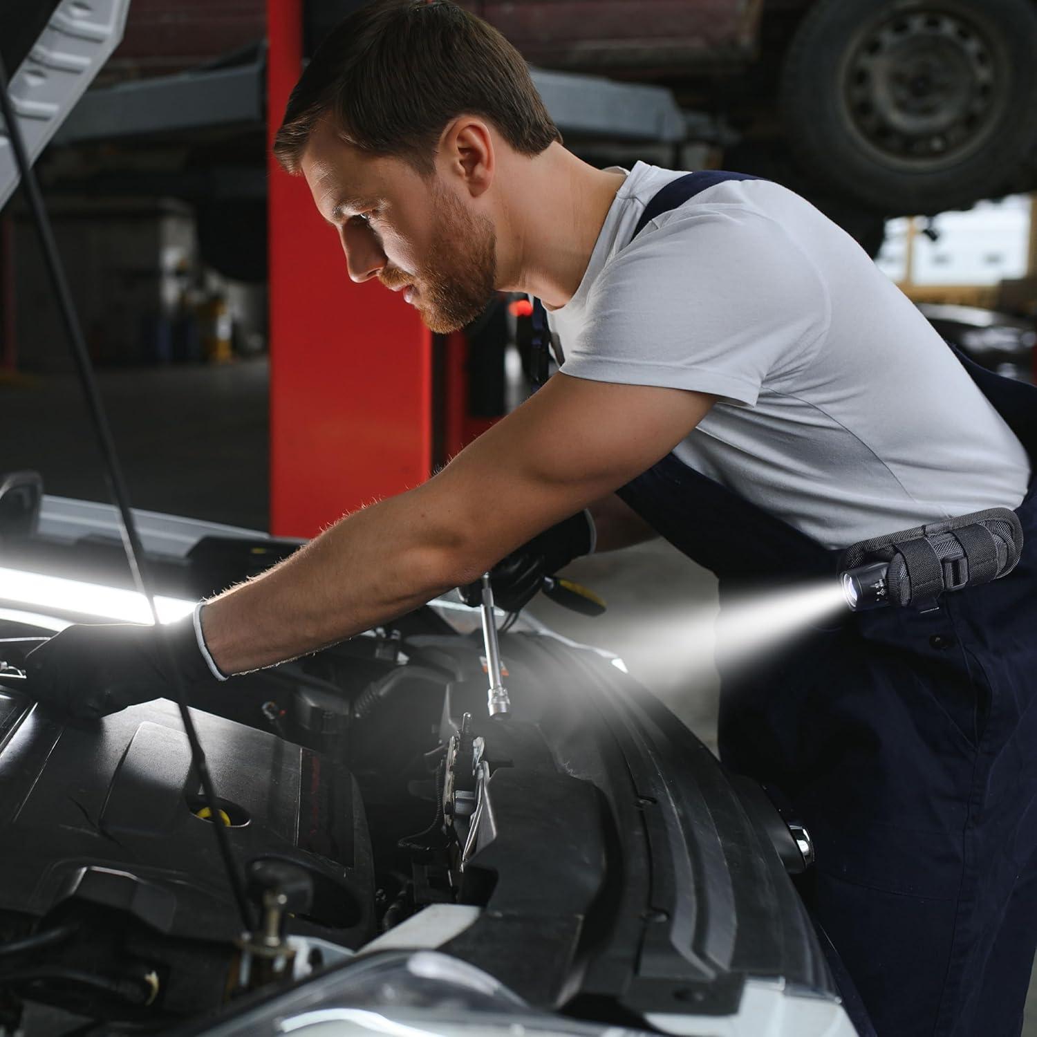 Funda Táctica para Linterna JSHYGOUP, Ajustable 15x5.5cm