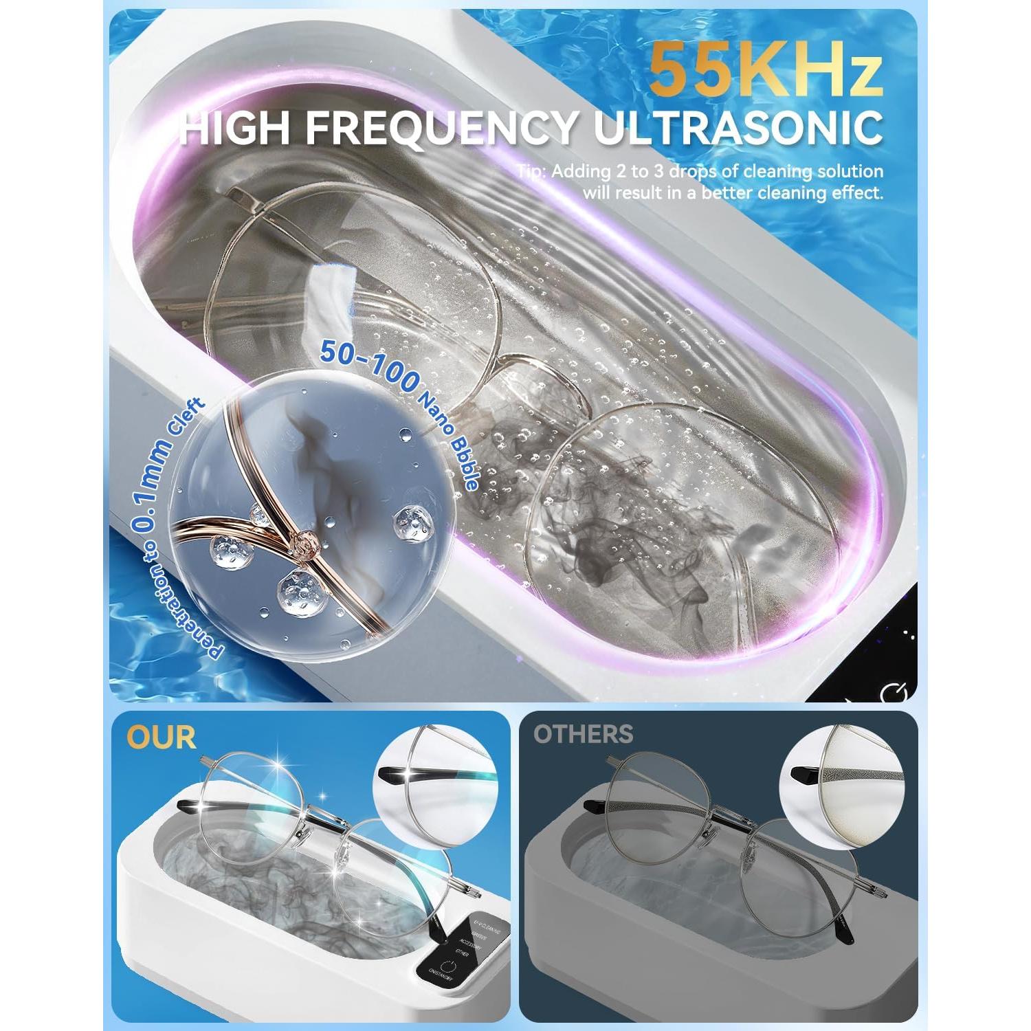 Limpiador Ultrasónico de Joyería VCNFPRO VP005 400ml 55KHz