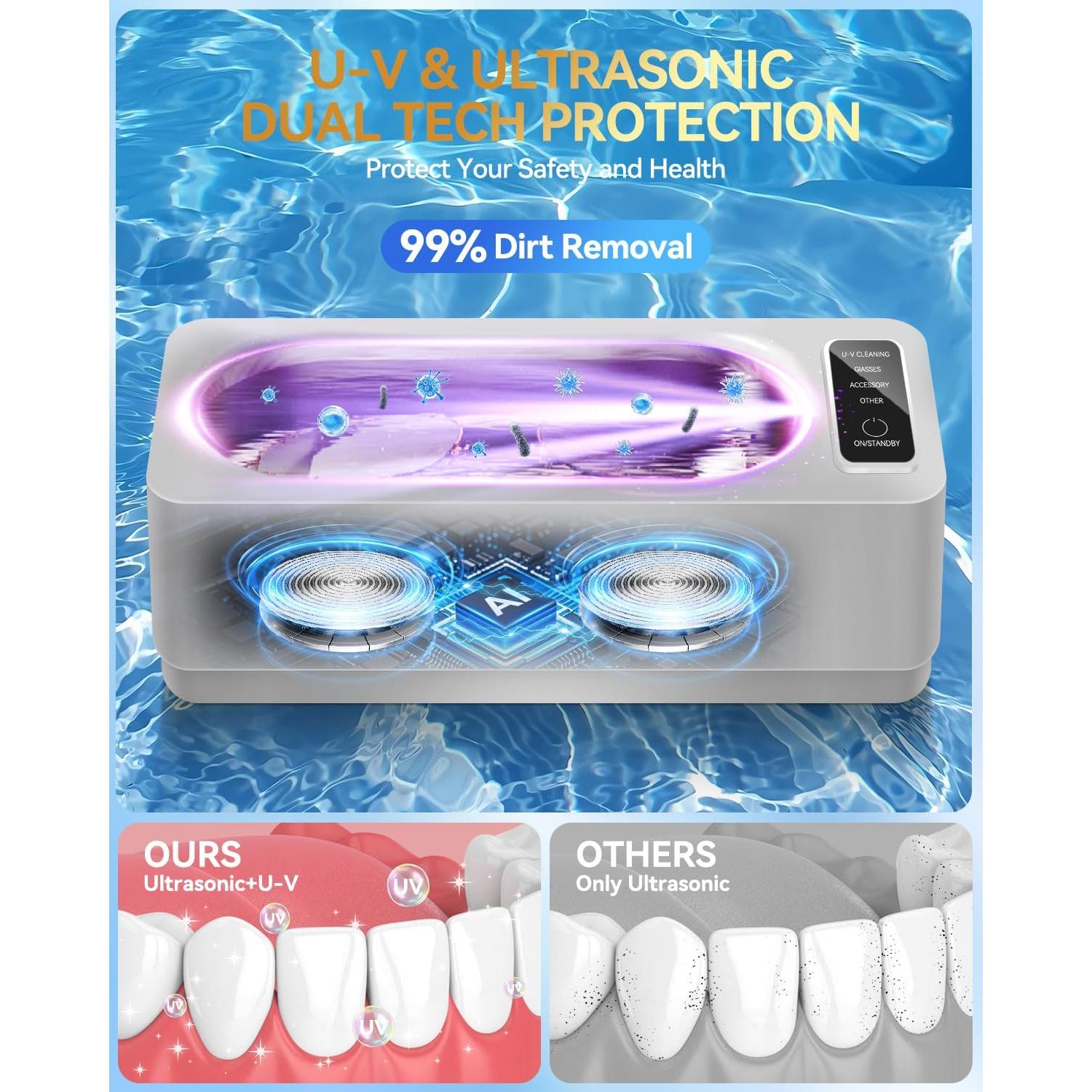 Limpiador Ultrasónico de Joyería VCNFPRO VP005 400ml 55KHz