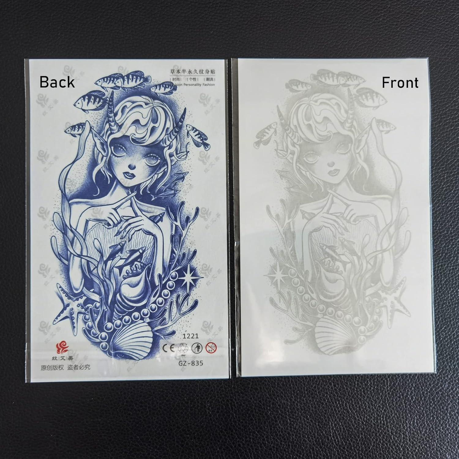 Tatuajes Semipermanentes de Flecha PADOUN - 6 Hojas Impermeables