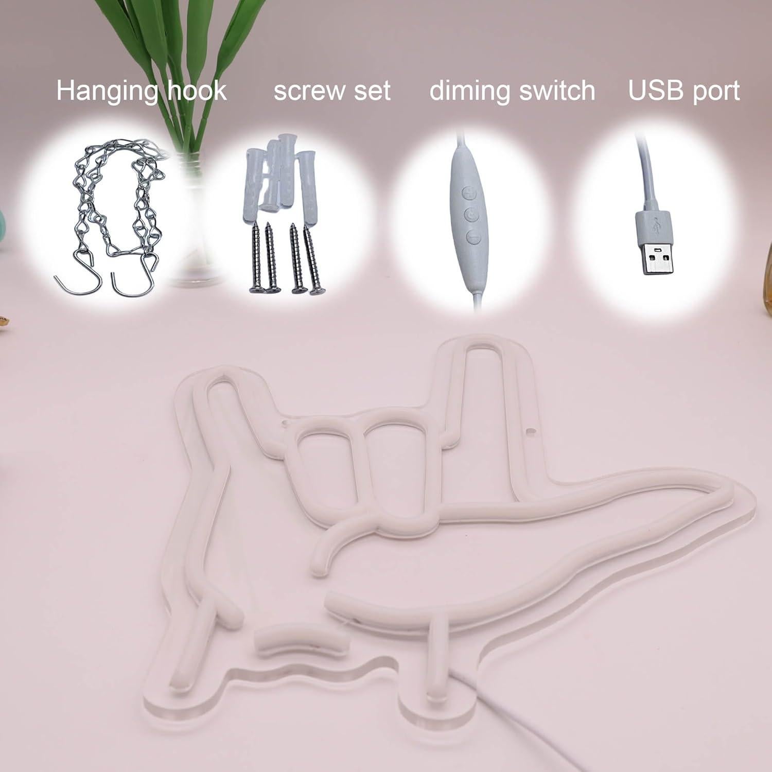 Luz de Neón LED Te Amo Sikooruled 32x36.6cm Decoración