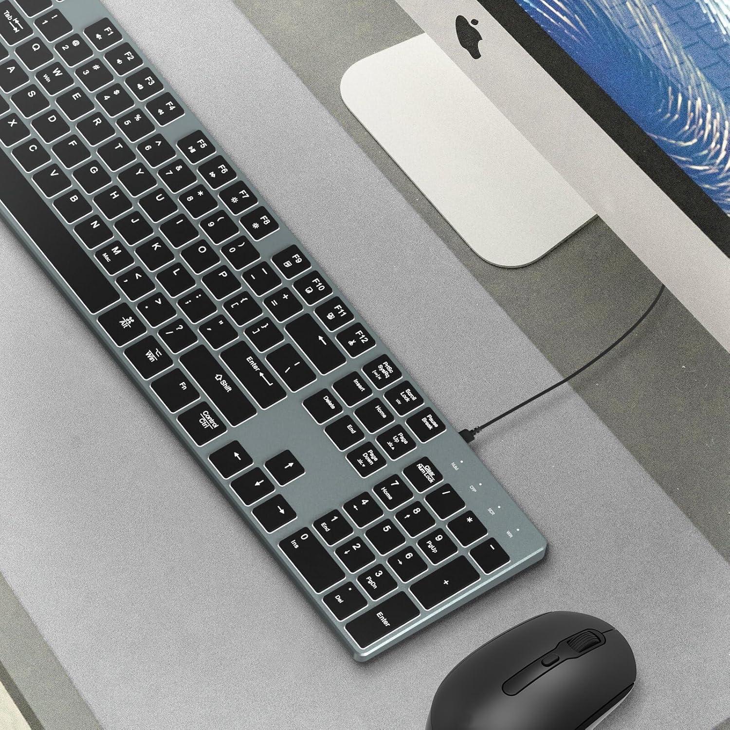 Teclado Retroiluminado USB-C B.Friend K3 Aluminio Gris Negro