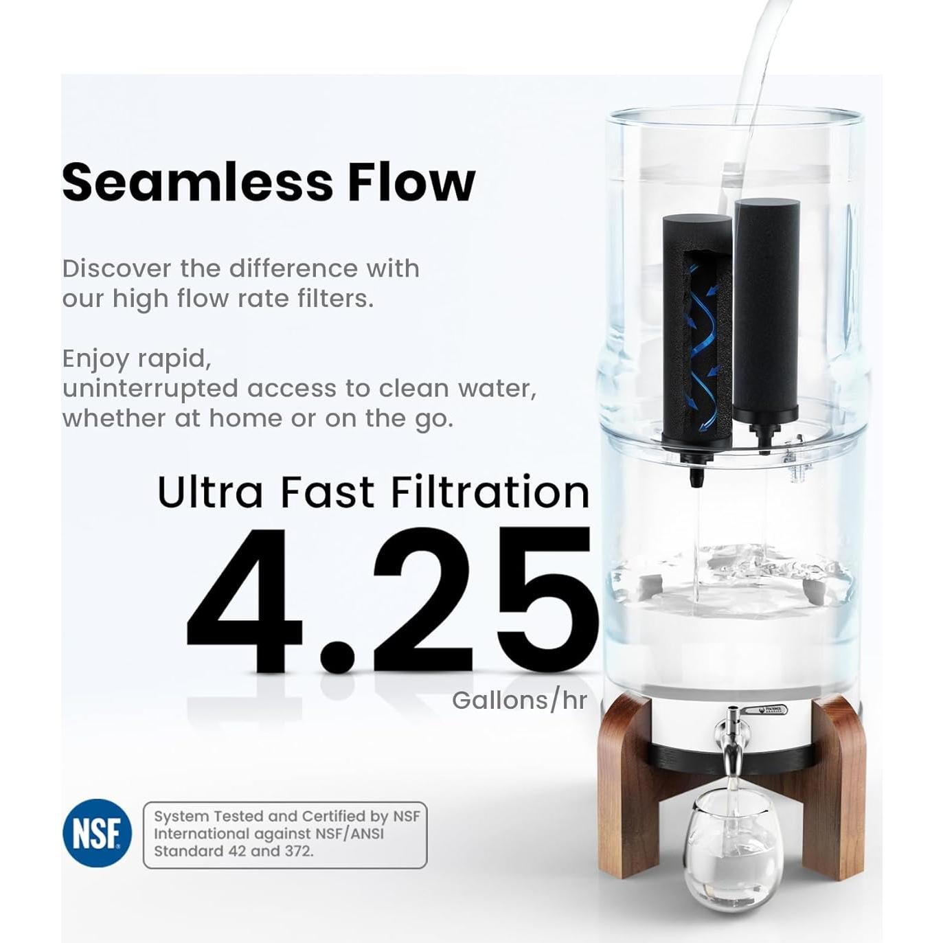 Filtro de Agua por Gravedad Phoenix Gravity 3.25 G Acero Inoxidable