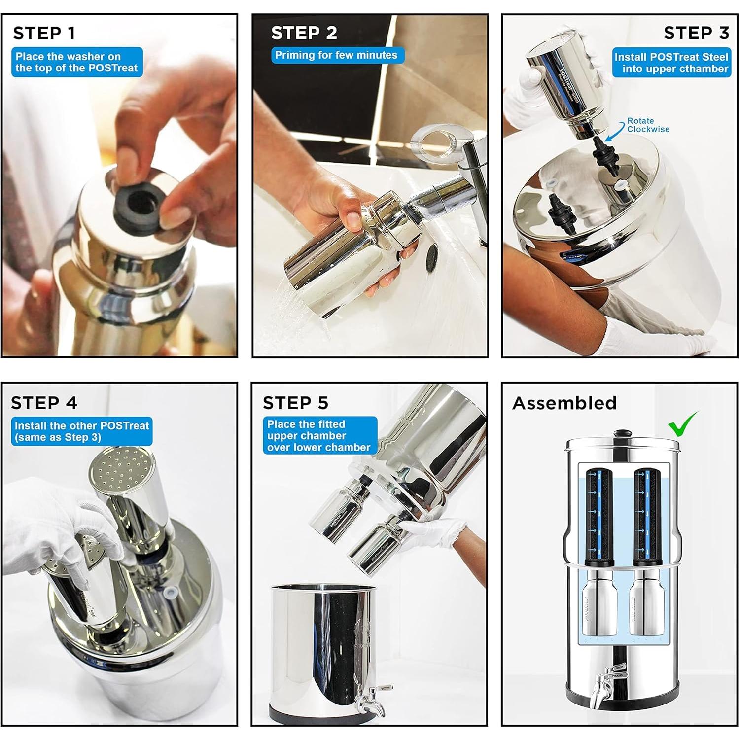 Filtro de Agua por Gravedad Phoenix Gravity 3.25 G Acero Inoxidable