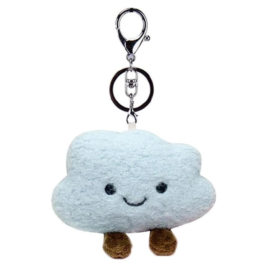 Llavero de Nube de Peluche HSYHERE Kawaii Azul 9x11cm