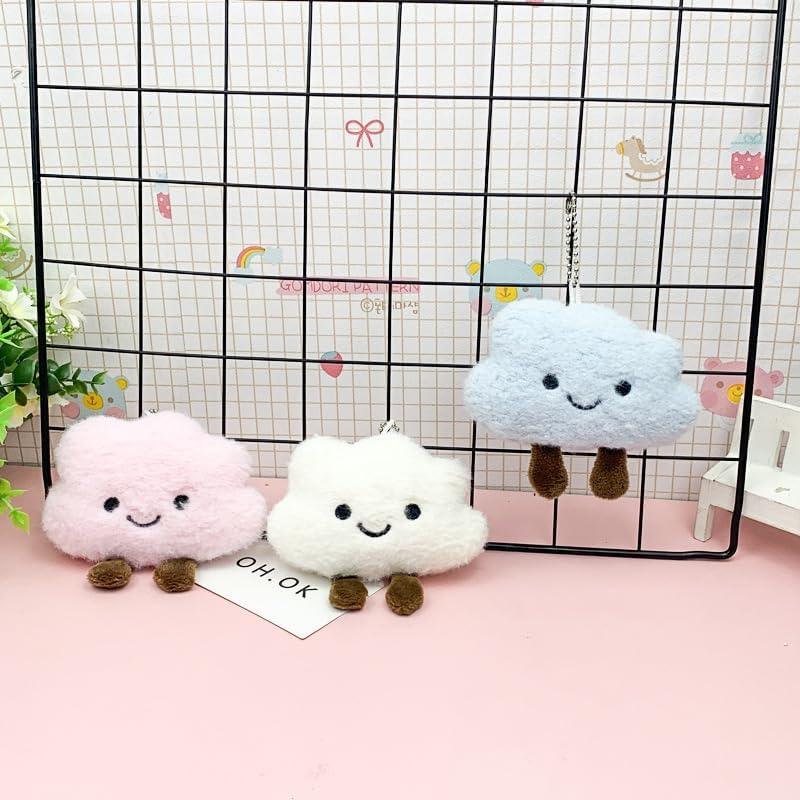 Llavero de Nube de Peluche HSYHERE Kawaii Azul 9x11cm