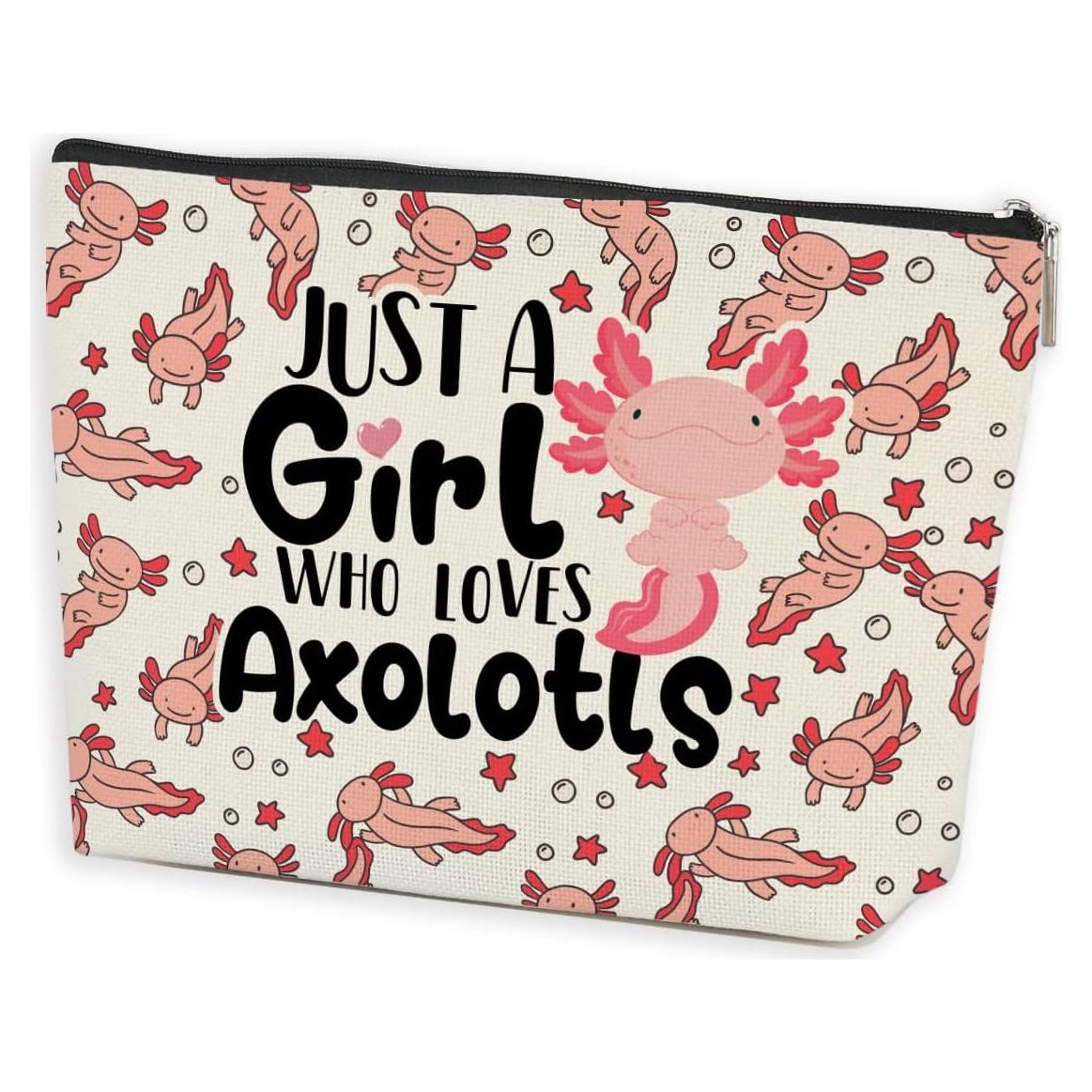 Bolsa de Maquillaje Axolote Rosa 24.6x17.8cm Azteoiz