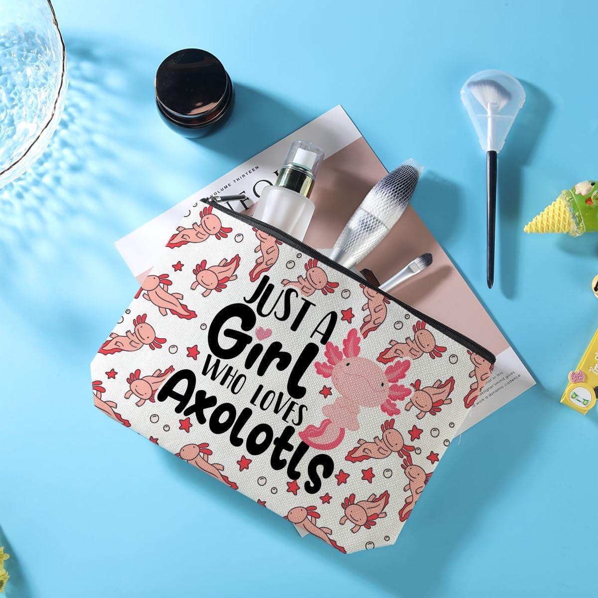 Bolsa de Maquillaje Axolote Rosa 24.6x17.8cm Azteoiz