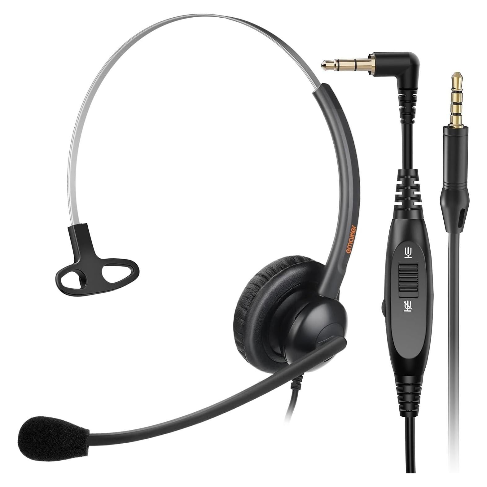 Auricular de Teléfono Emaiker con Cancelación de Ruido 2.5mm