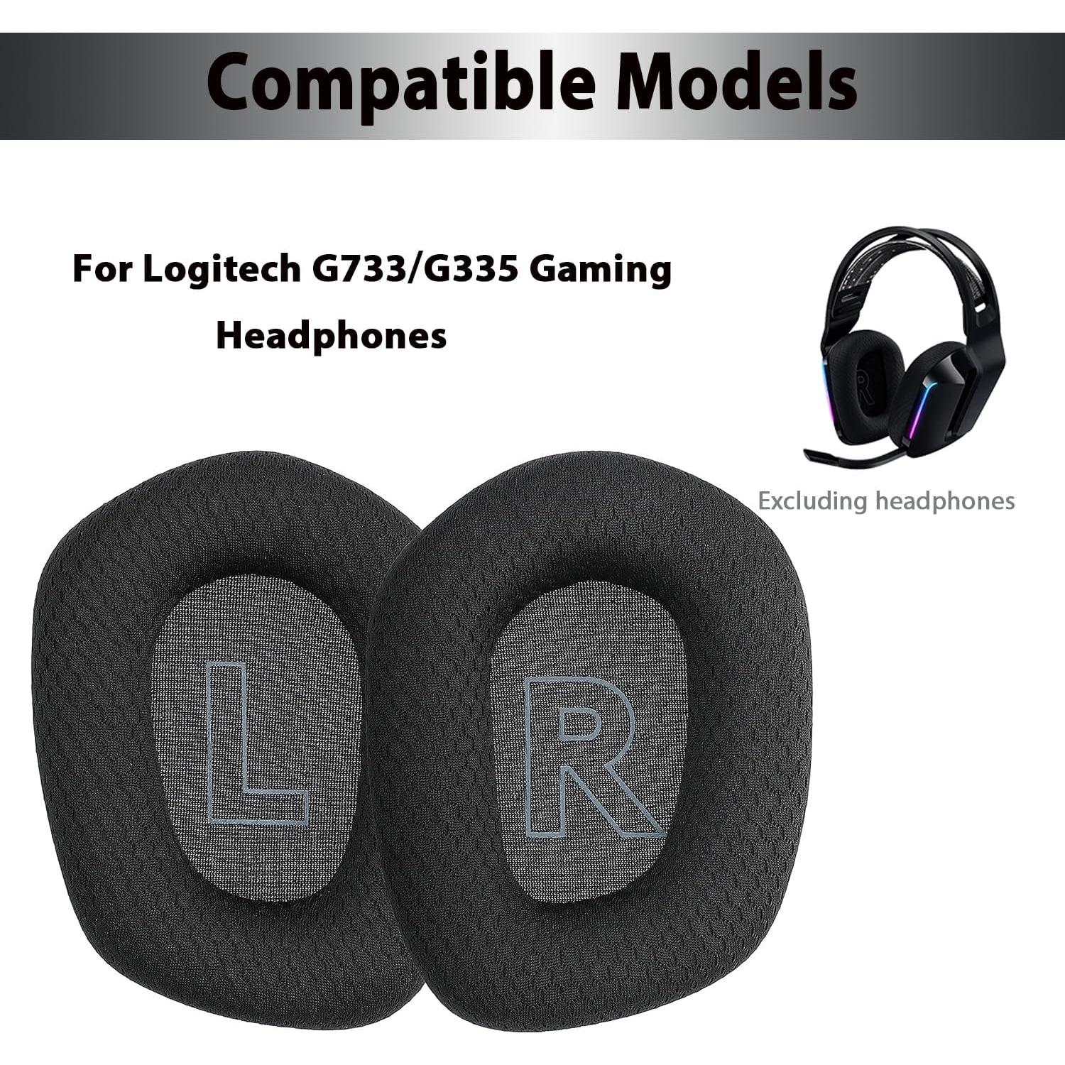 Almohadillas de Reemplazo Logitech G733 G535 G335 - Negro