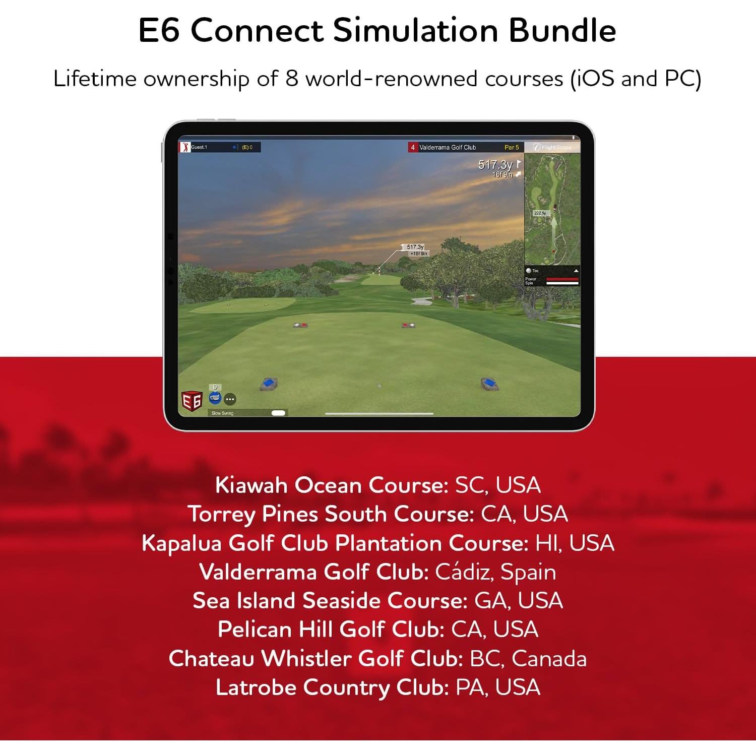 FlightScope Mevo Gen2 Monitor de Lanzamiento de Golf Portátil - 18 Parámetros, Simulador E6