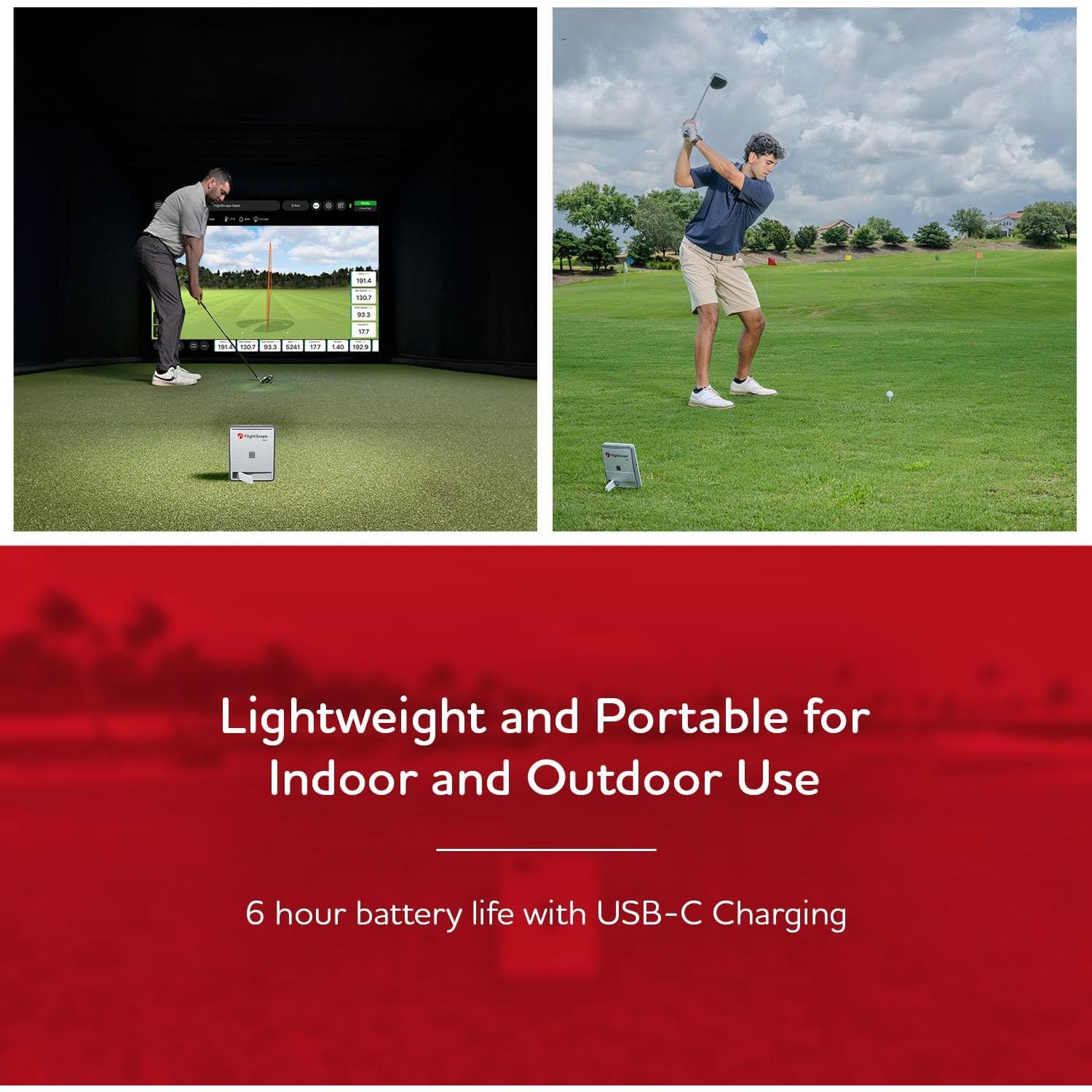 FlightScope Mevo Gen2 Monitor de Lanzamiento de Golf Portátil - 18 Parámetros, Simulador E6