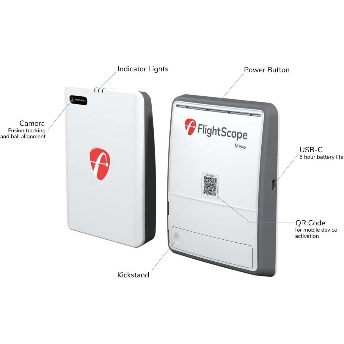 FlightScope Mevo Gen2 Monitor de Lanzamiento de Golf Portátil - 18 Parámetros, Simulador E6