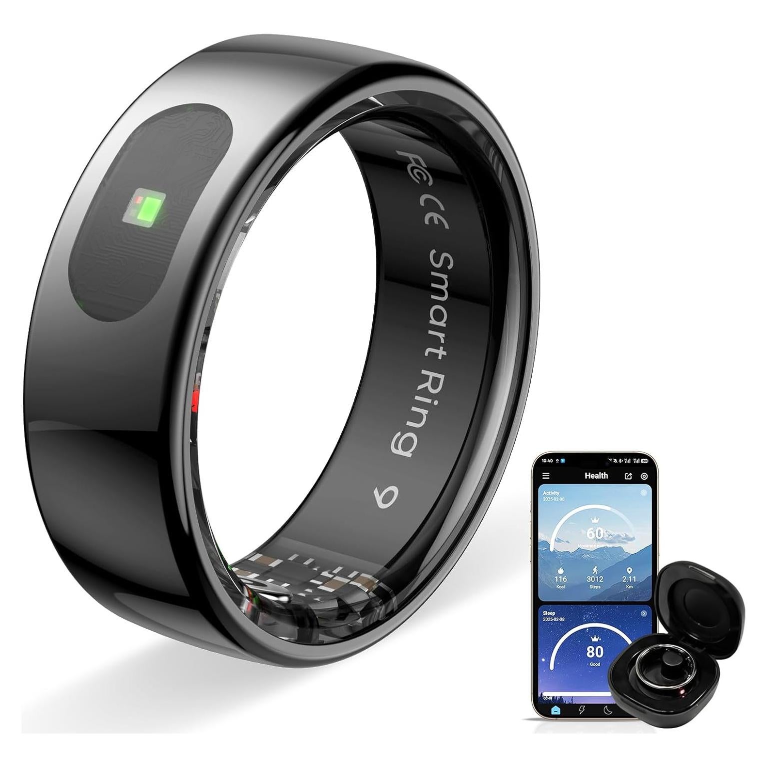 Anillo Inteligente Táctil Pro 10ATM Control Remoto Negro T7