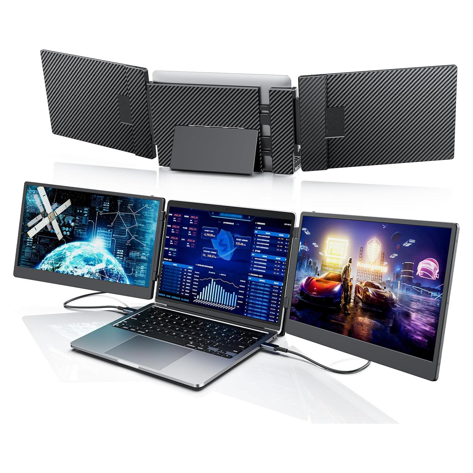 Monitor Portátil Triple Laptomo 14" FHD 1080P IPS USB-C