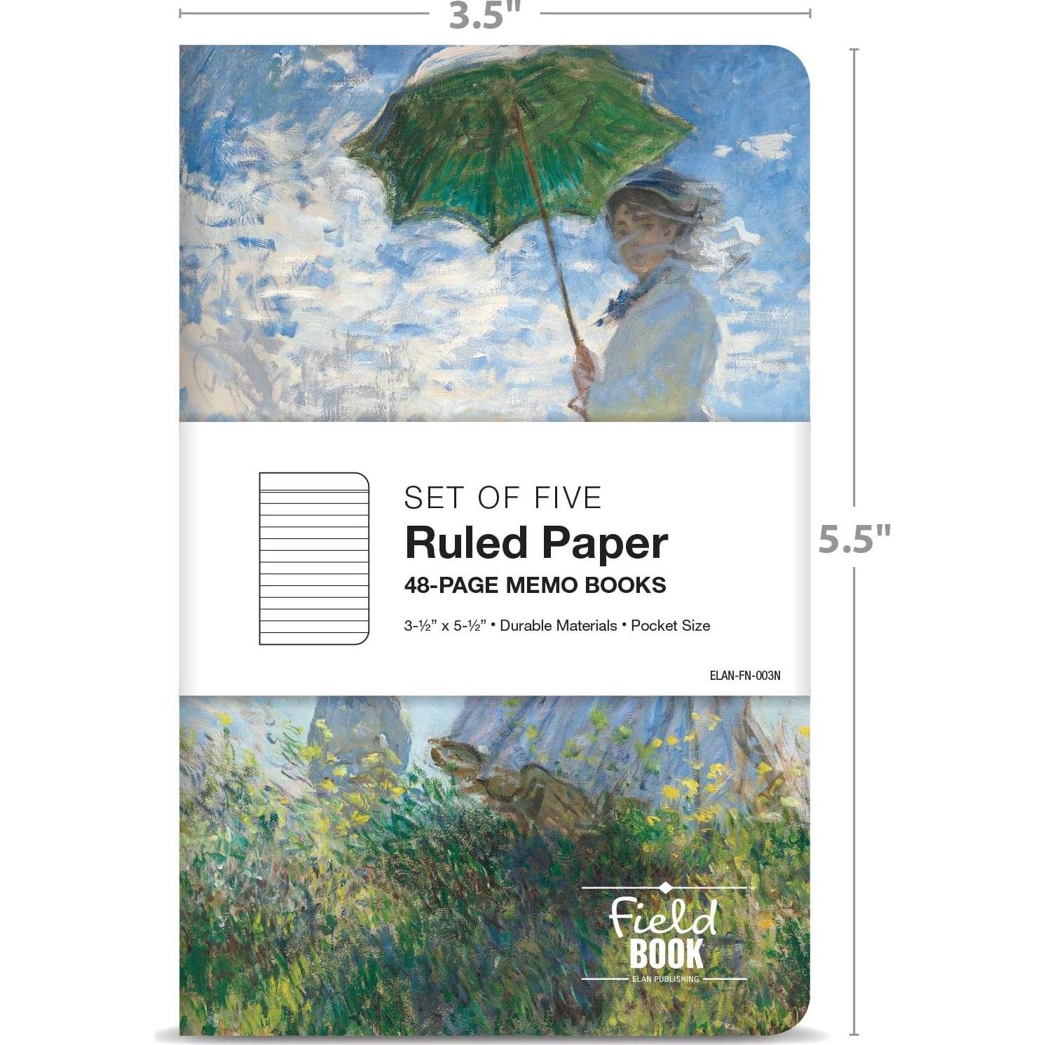 Cuaderno de Campo Elan Publishing 5 Pack Rayado 20.32x12.7cm