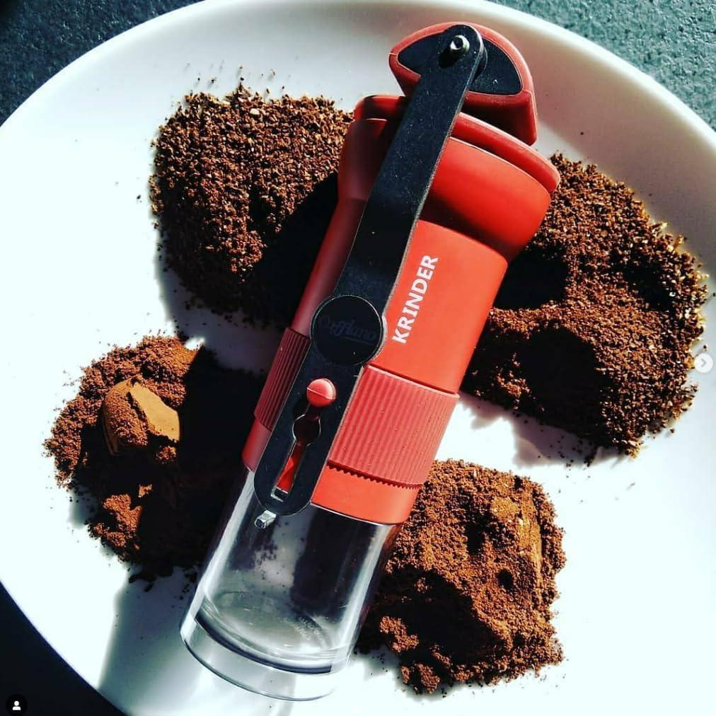 Cafflano Krinder Negro - Molinillo de Café Manual Portátil 295g