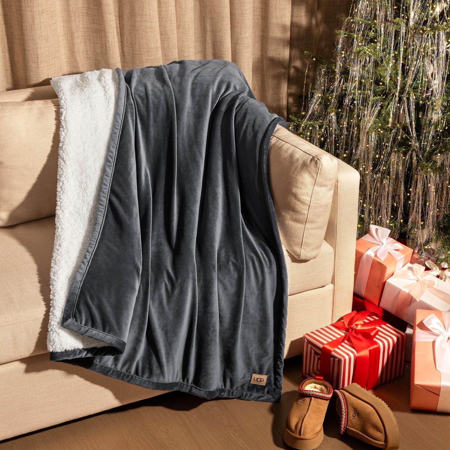 Manta UGG Bliss Throw Azul Reversible 127x177 cm Suave