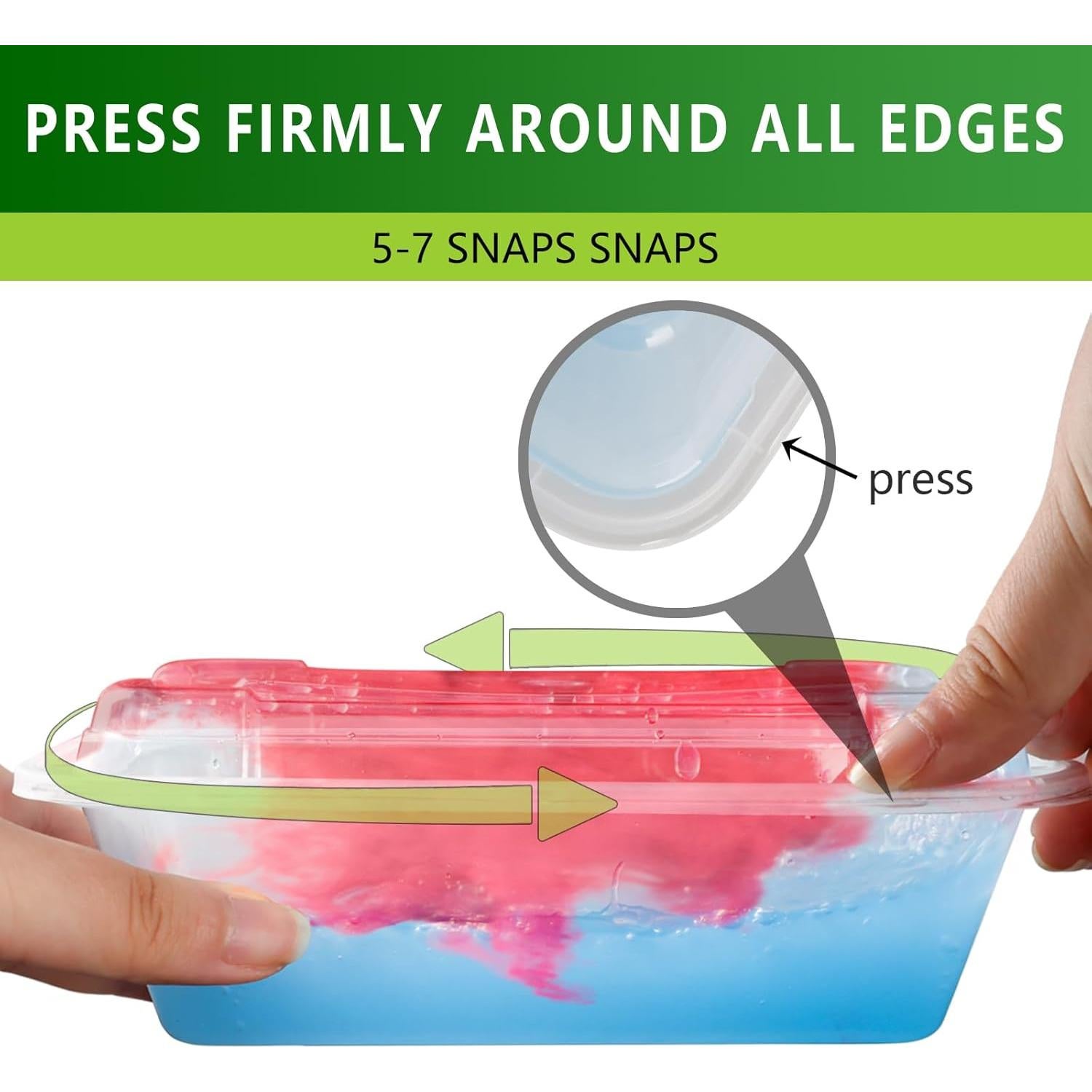 Contenedores de Comida Nutribox 20oz 48 Pcs Reutilizables