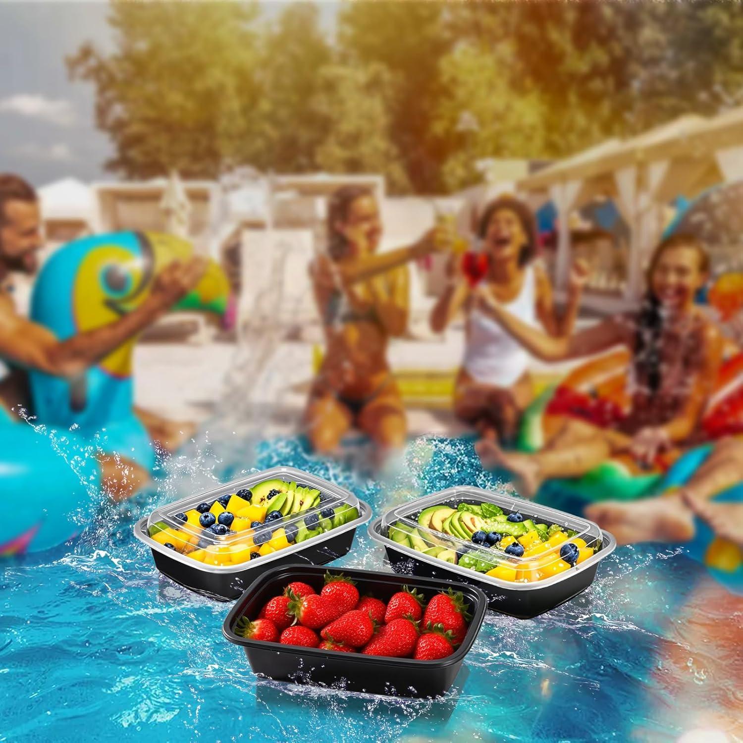 Contenedores de Comida Nutribox 20oz 48 Pcs Reutilizables