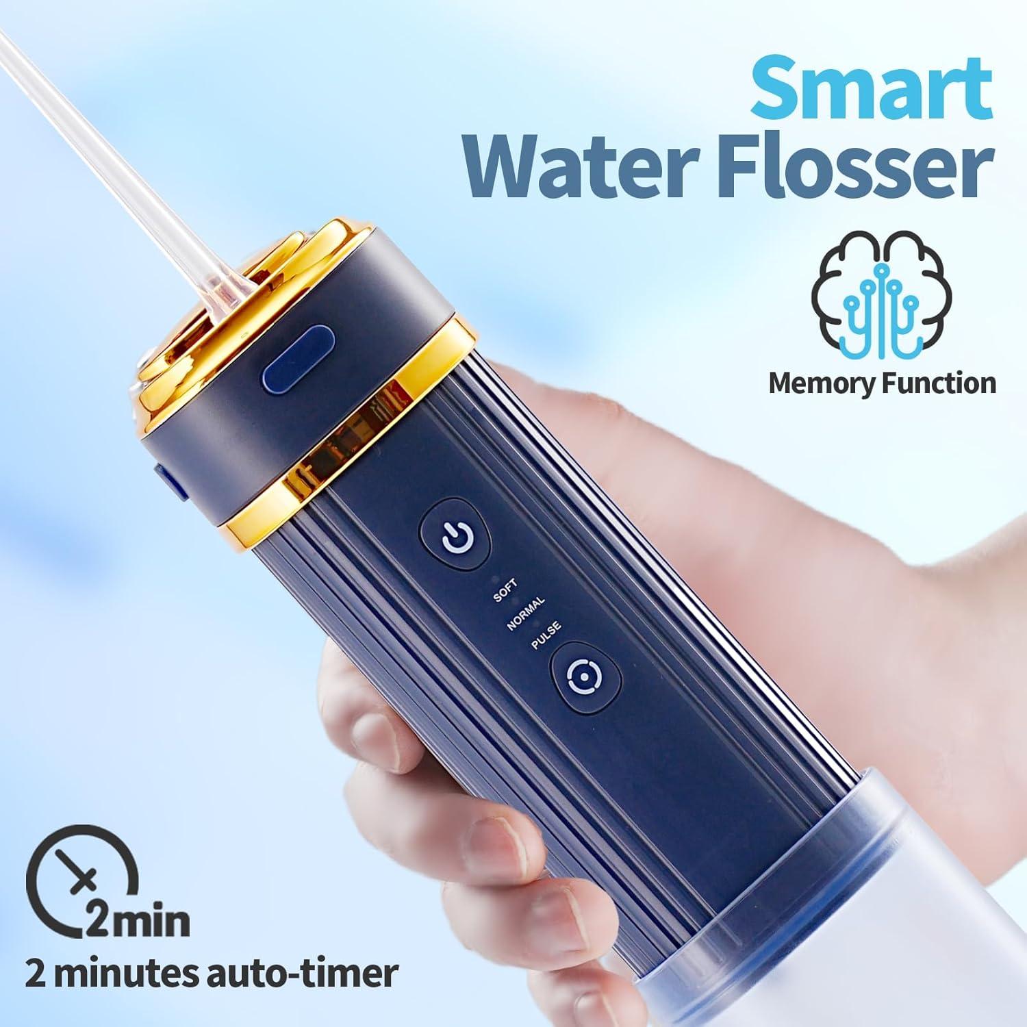 Irrigador Oral Inalámbrico Luckin Smile 250ml 3 Modos Azul