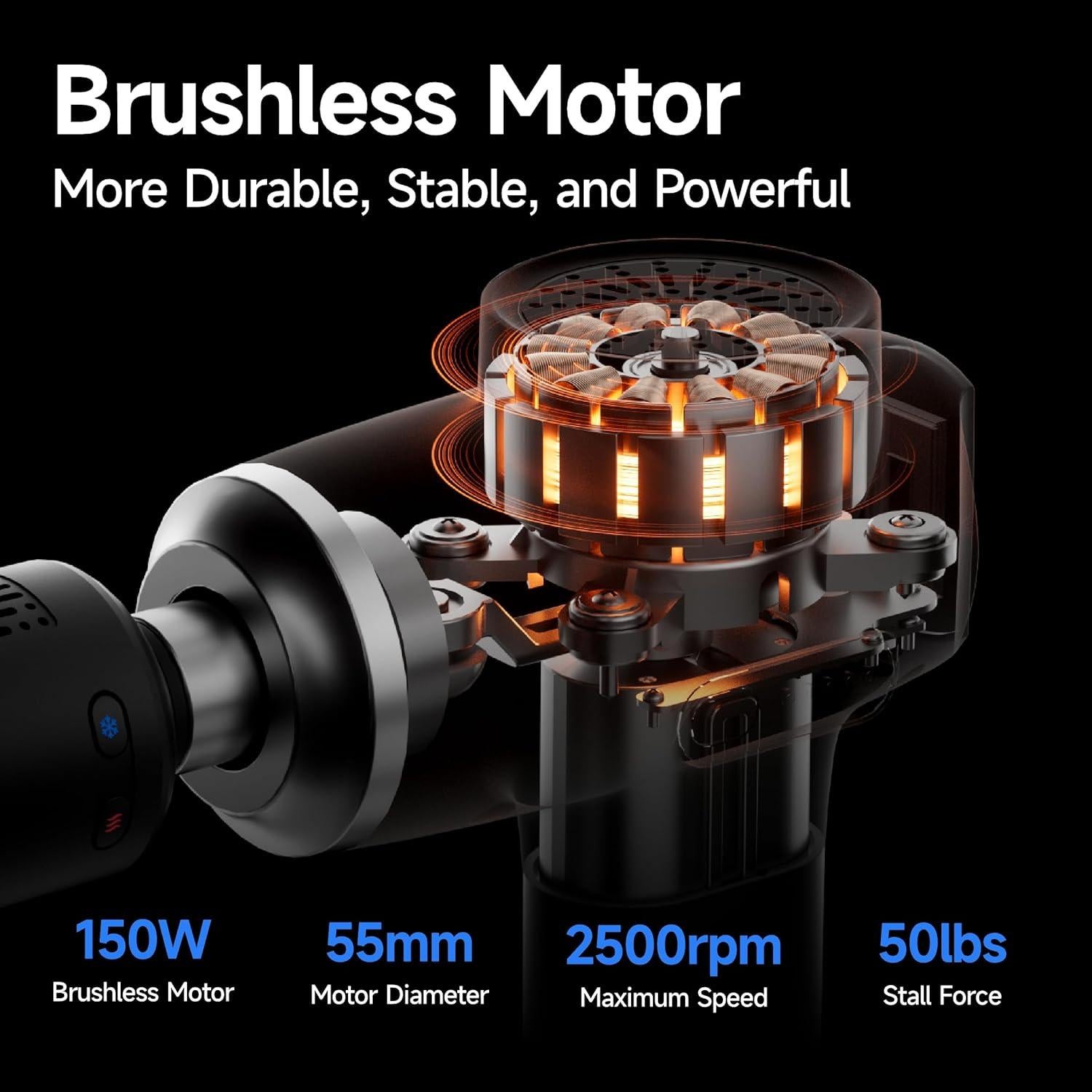 Pistola de Masaje HEYCHY S5Pro-A-CH con Calor y Frío 12mm