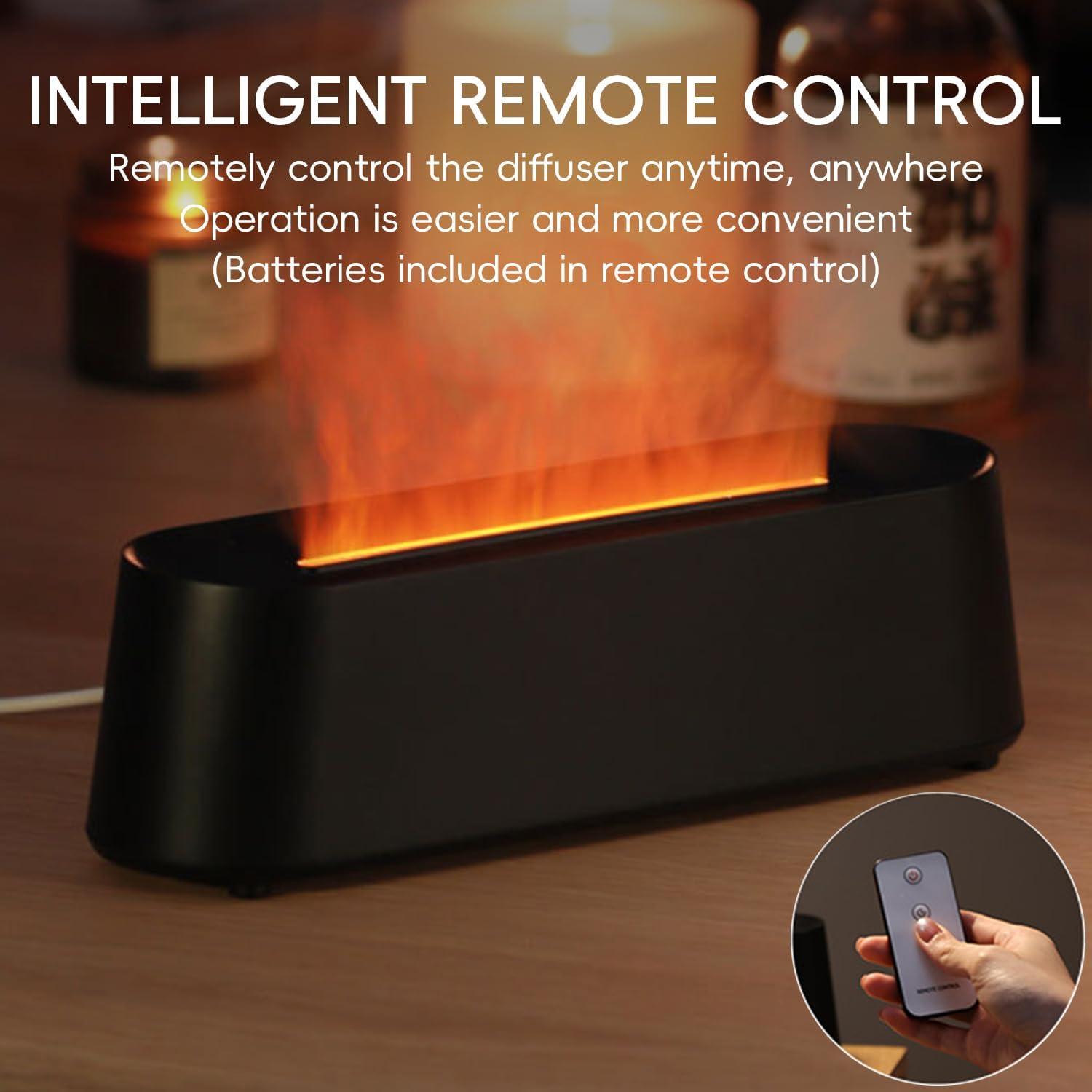 Difusor de Aceite Esencial Yaledi 250ml Chimenea Negro