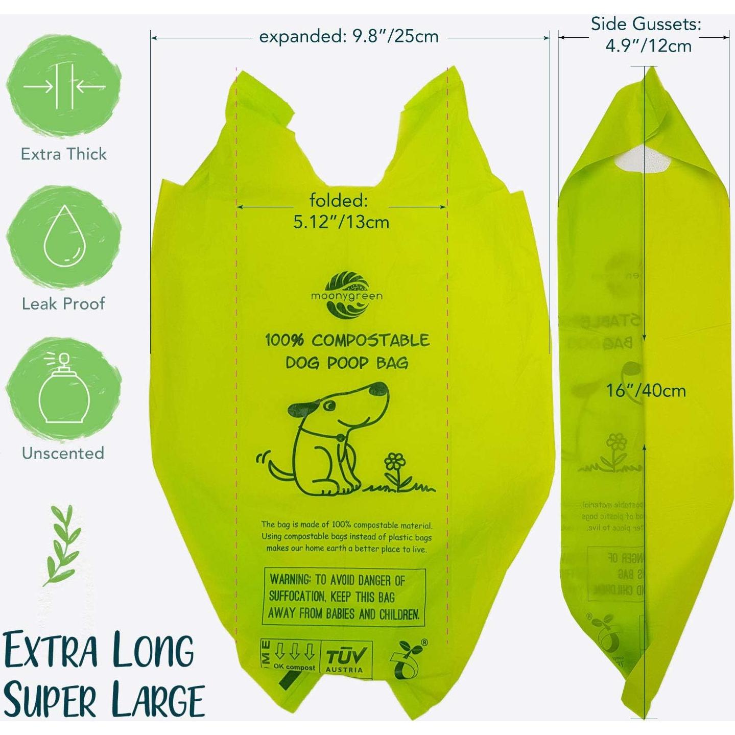 Bolsas de Excremento Compostables Moonygreen 120 Unidades Ecológicas