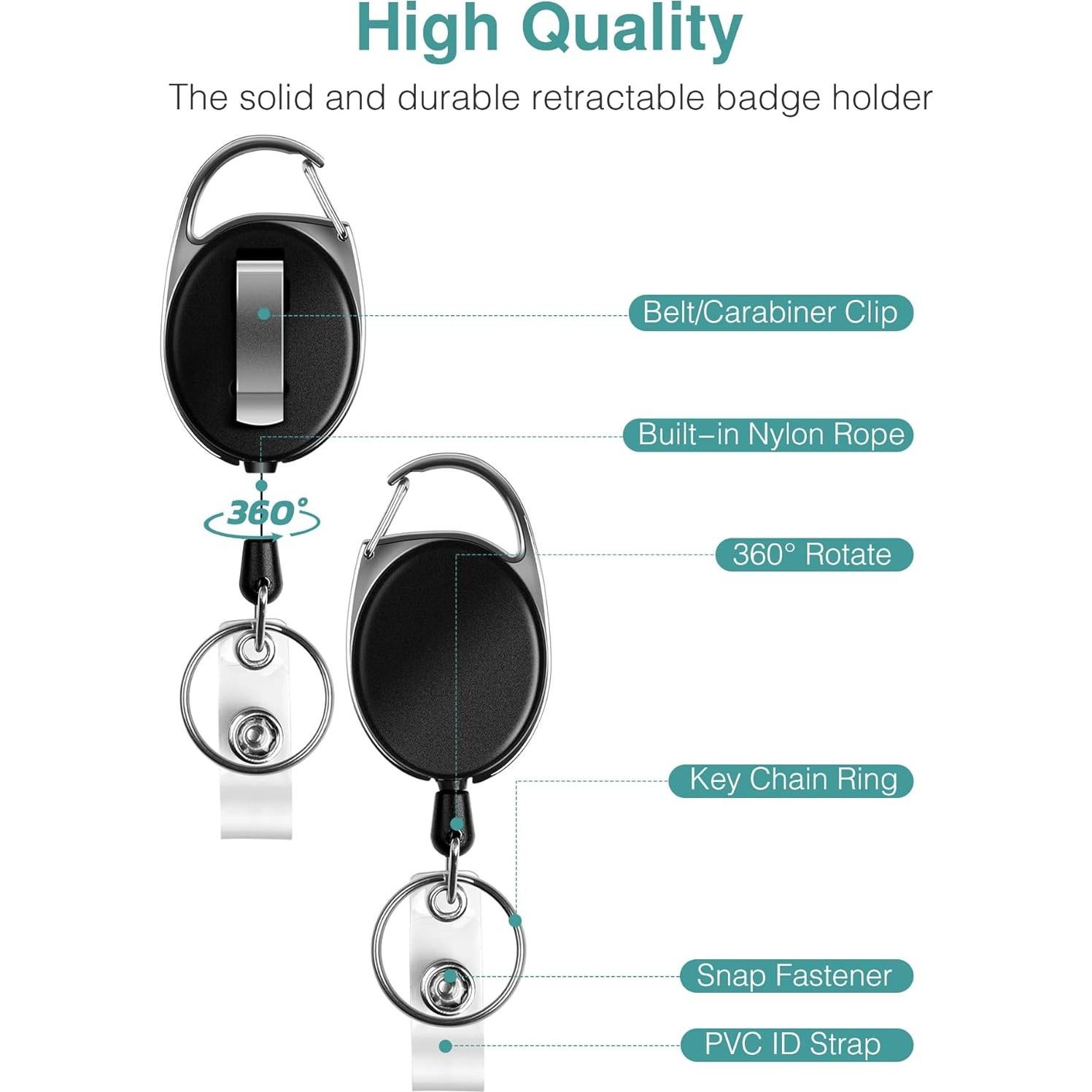 Soporte de Insignia Retráctil Puroma 10 Piezas PVC Claro