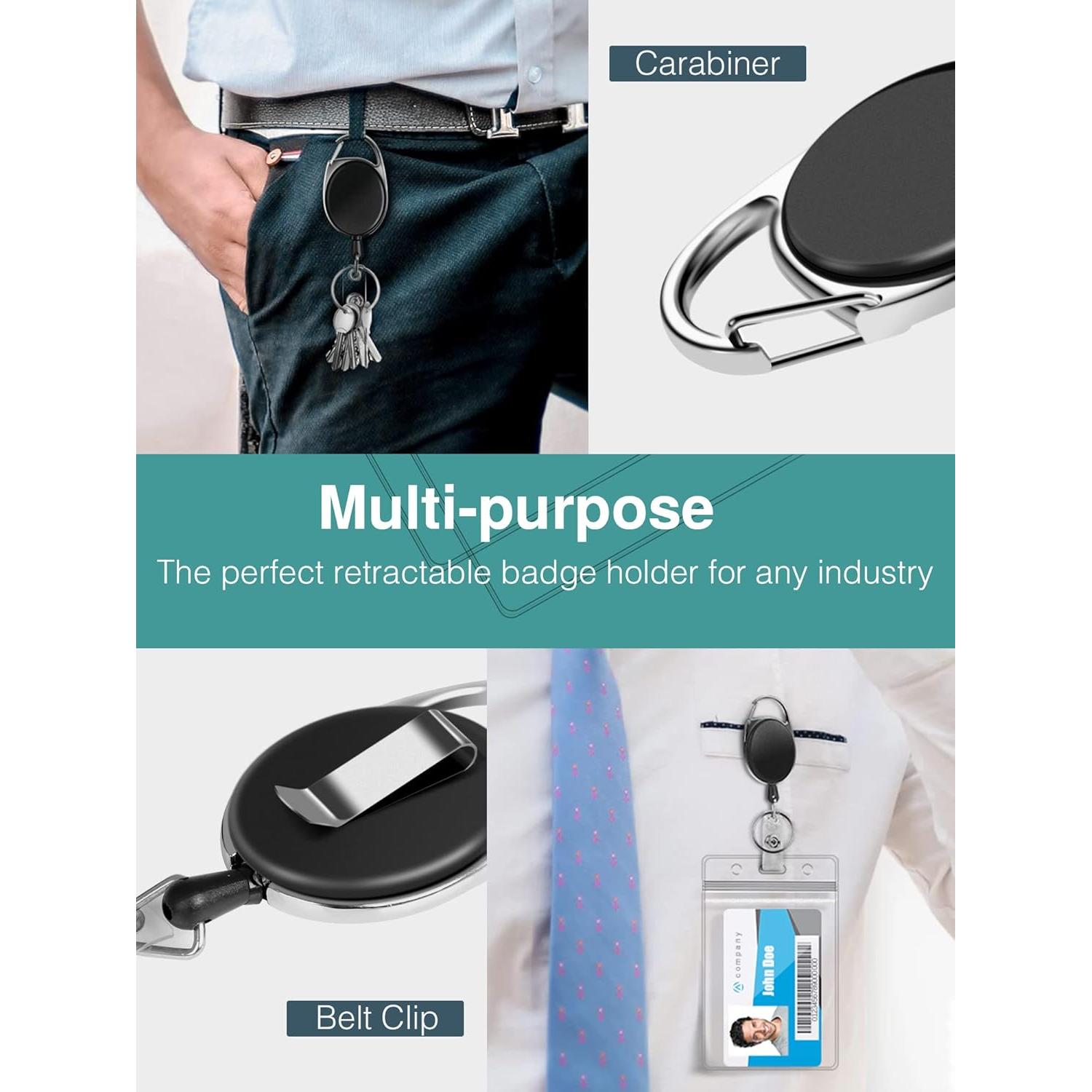 Soporte de Insignia Retráctil Puroma 10 Piezas PVC Claro