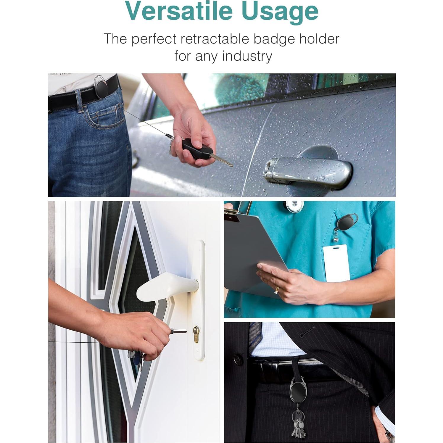 Soporte de Insignia Retráctil Puroma 10 Piezas PVC Claro