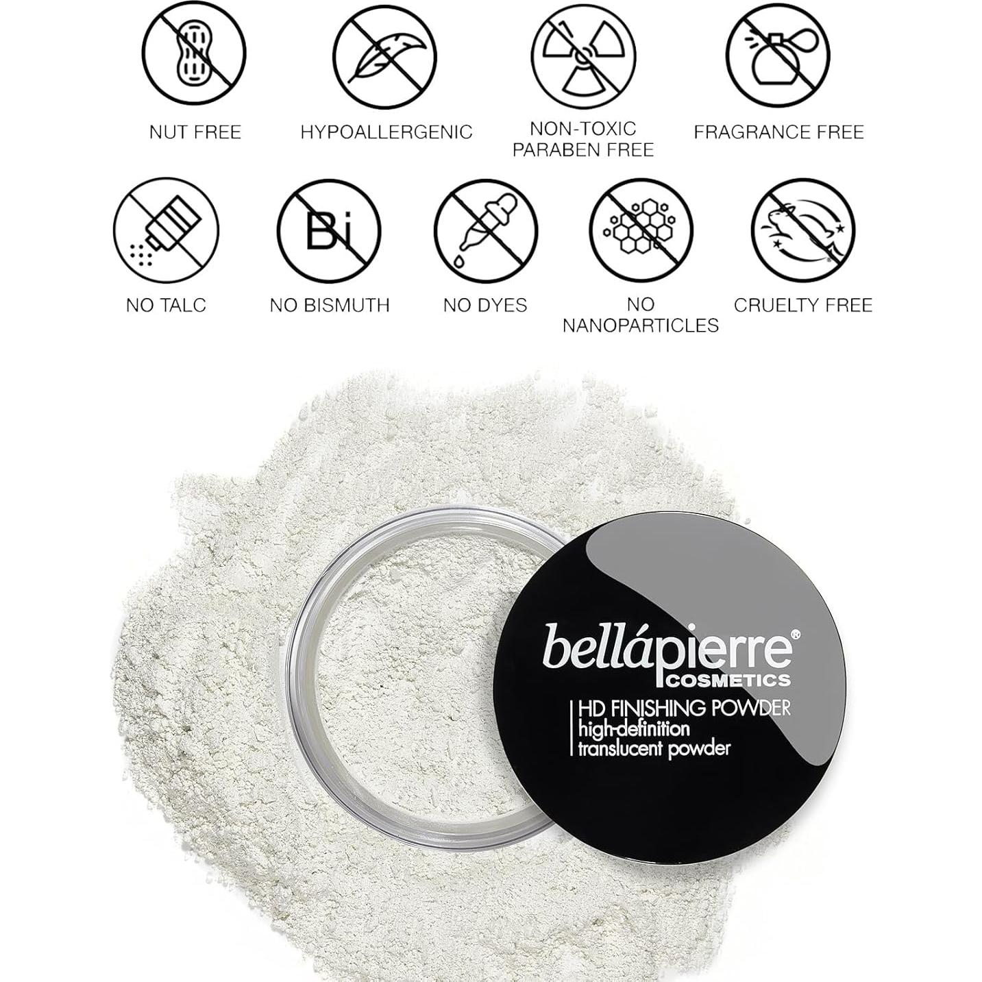 Polvo de Acabado HD Bellapierre Translucido 30 g - Libre de Tóxicos
