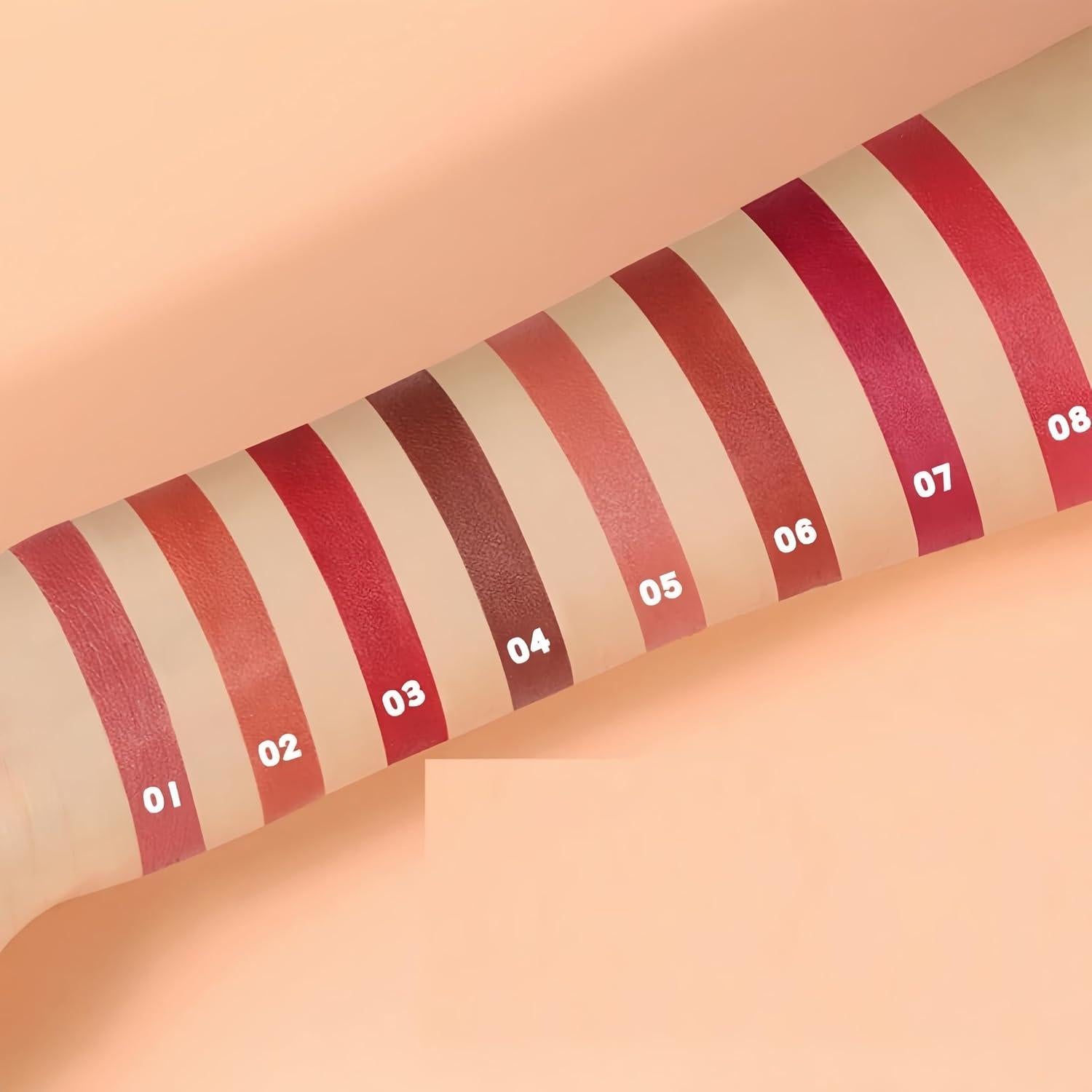 Delineador de Labios Mate Melemando 8 Colores Alta Pigmentación