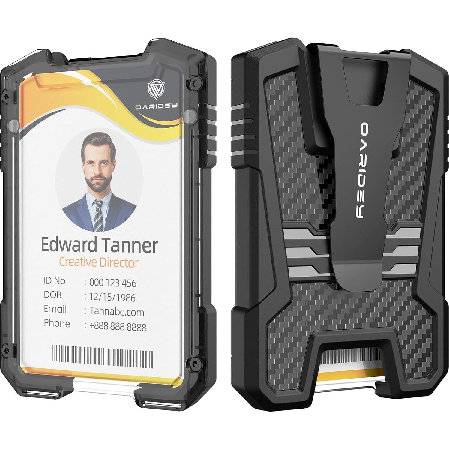 Soporte Retráctil Oaridey para Identificación 5 Tarjetas