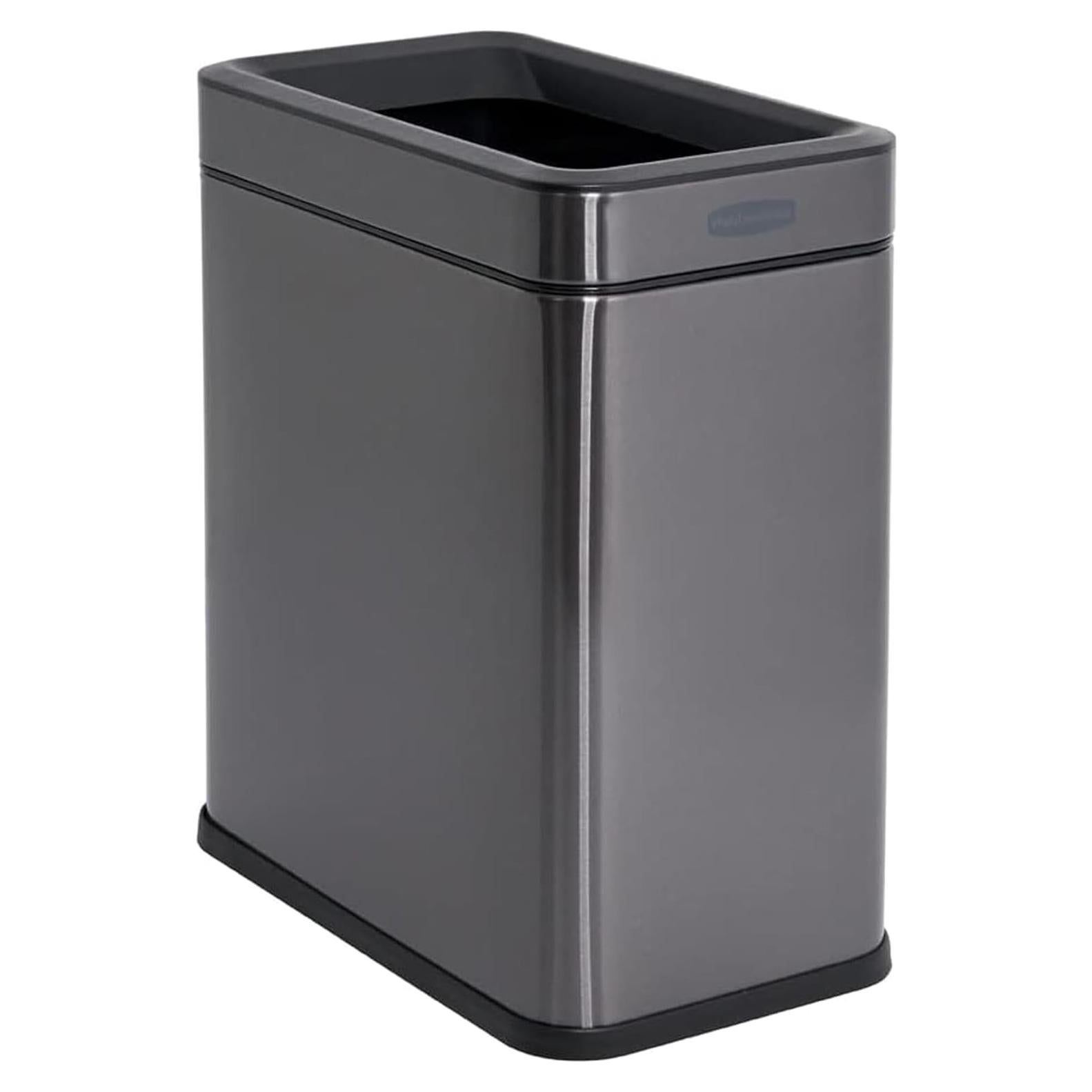 Cesto de Basura Rubbermaid Acero Inoxidable 9.8L Charcoal