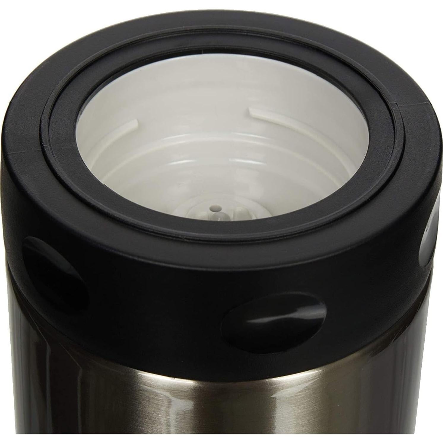 Tarro de Comida Aislado Zojirushi 482 ml Negro Acero Inoxidable