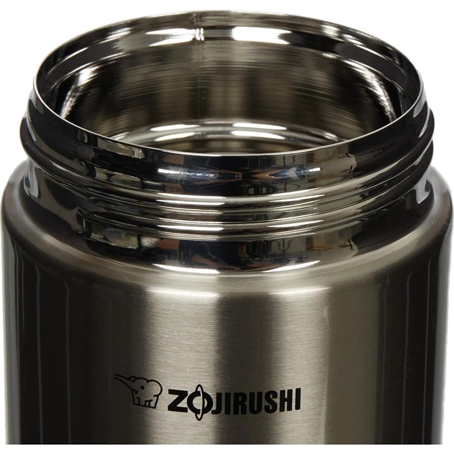 Tarro de Comida Aislado Zojirushi 482 ml Negro Acero Inoxidable