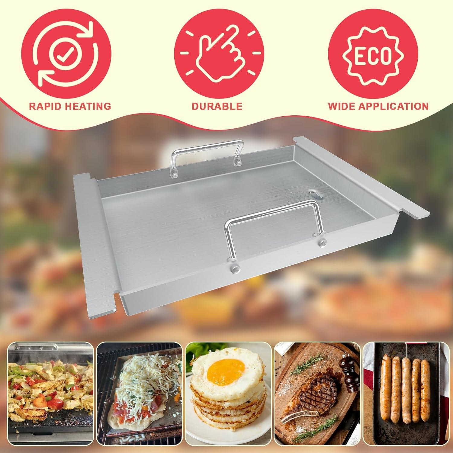 Plancha de Acero Inoxidable DcYourHome para Parrilla Ninja PG300 - 43x31 cm