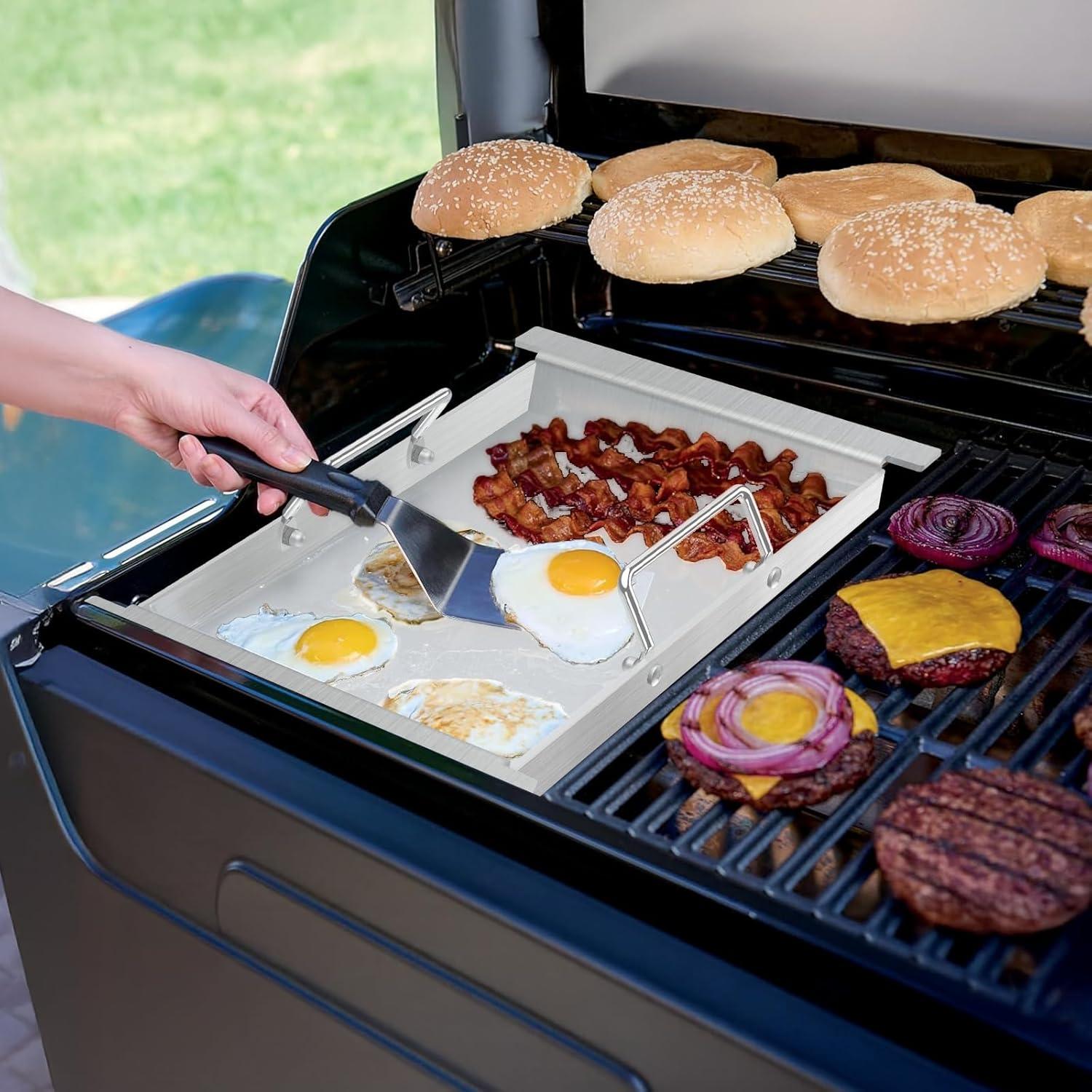 Plancha de Acero Inoxidable DcYourHome para Parrilla Ninja PG300 - 43x31 cm