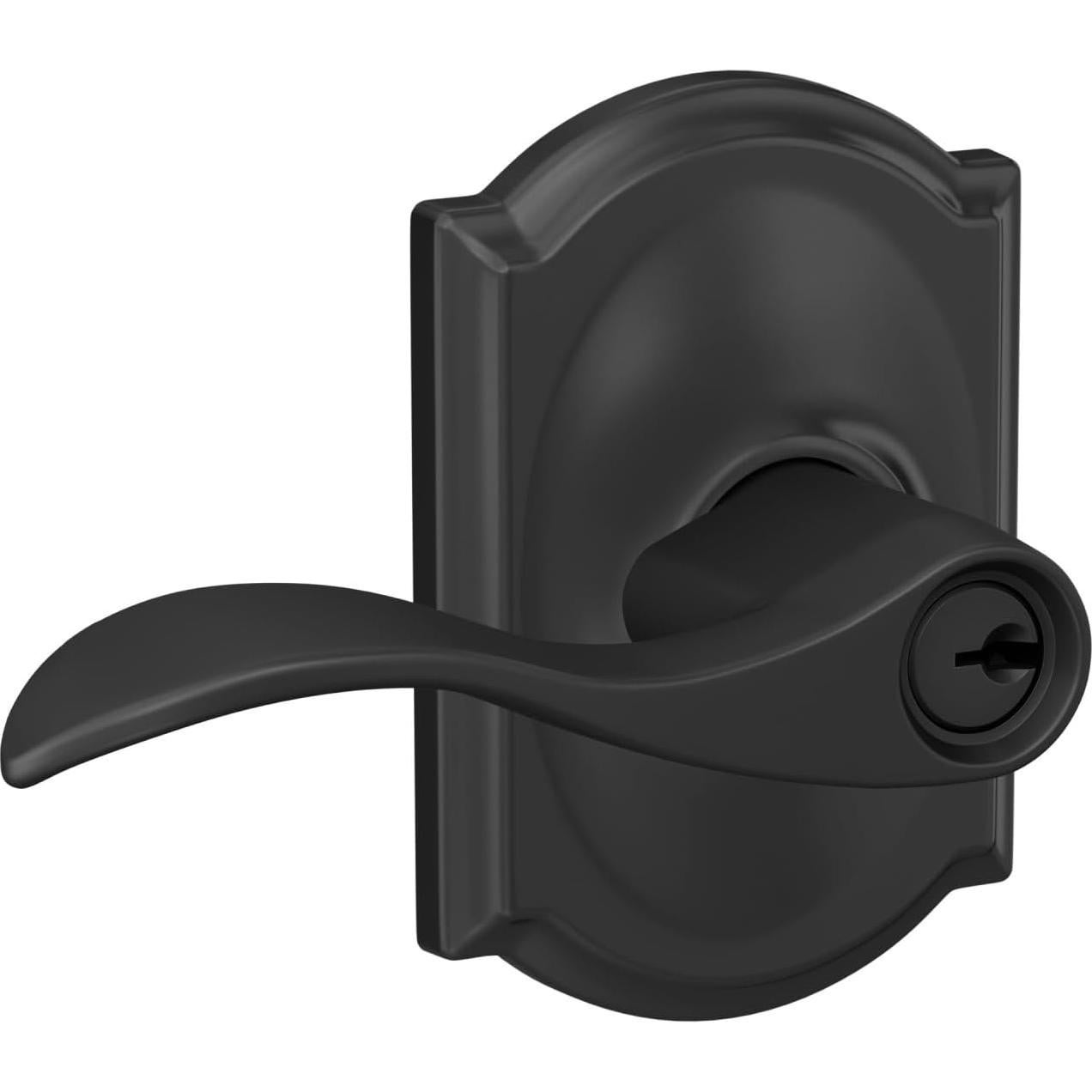 Palanca de Entrada con Llave SCHLAGE Camelot Negro Mate - 8 Unidades