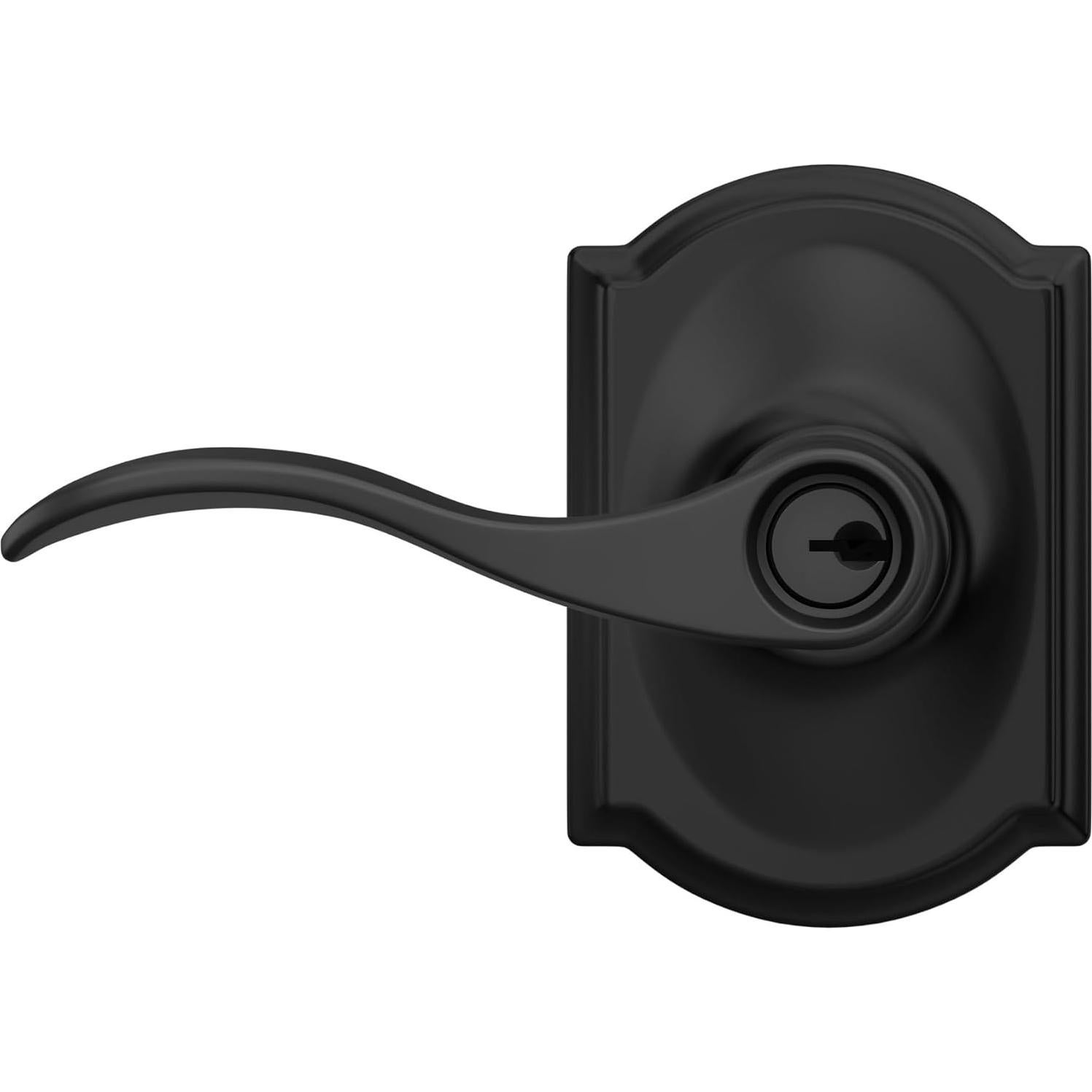 Palanca de Entrada con Llave SCHLAGE Camelot Negro Mate - 8 Unidades