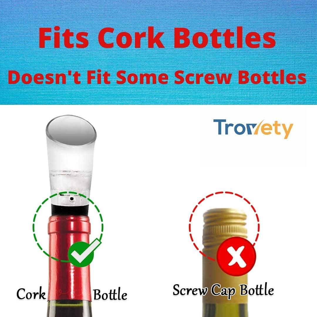 Aereador de Vino Trovety 2 en 1 - Pico Vertedor y Oxigenador