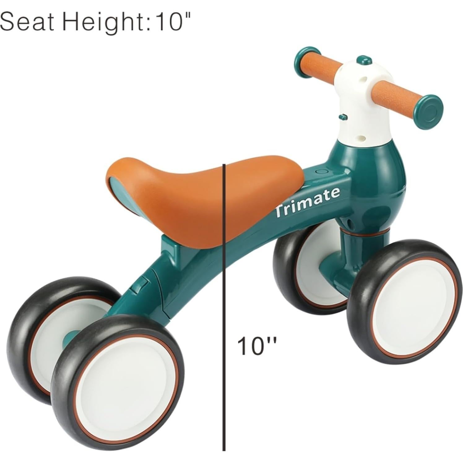 Bicicleta de Equilibrio Trimate Verde para Bebés 12-24 Meses