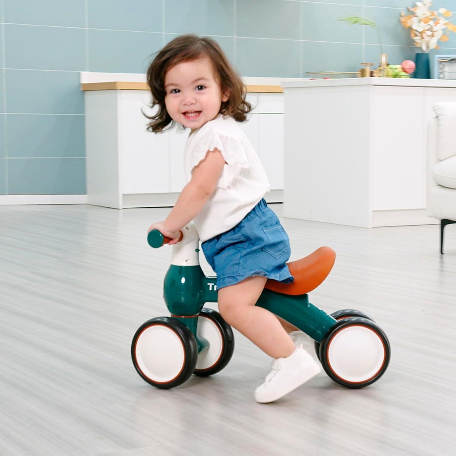 Bicicleta de Equilibrio Trimate Verde para Bebés 12-24 Meses