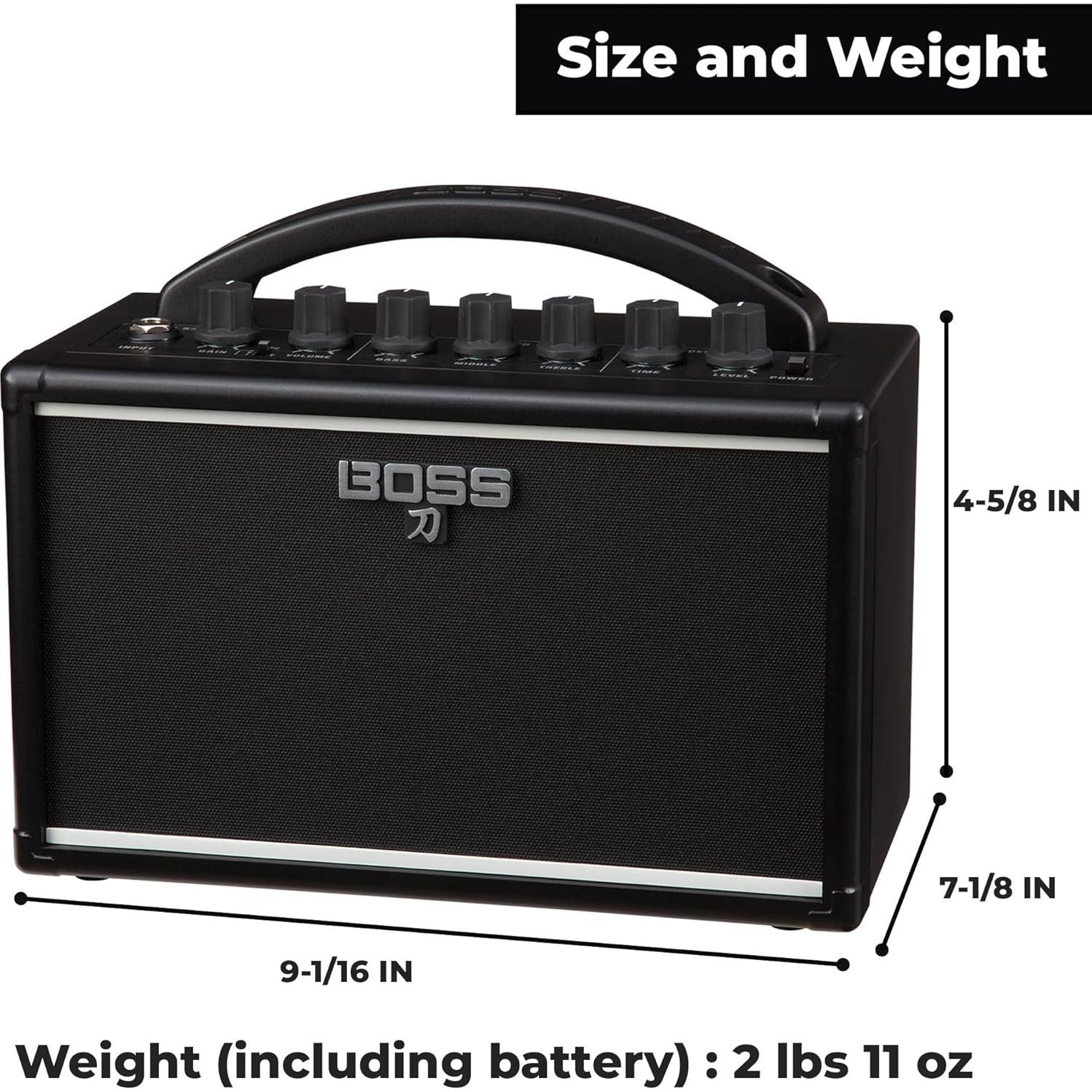 Amplificador de guitarra Boss Katana Mini 7W con cable y 3 pua