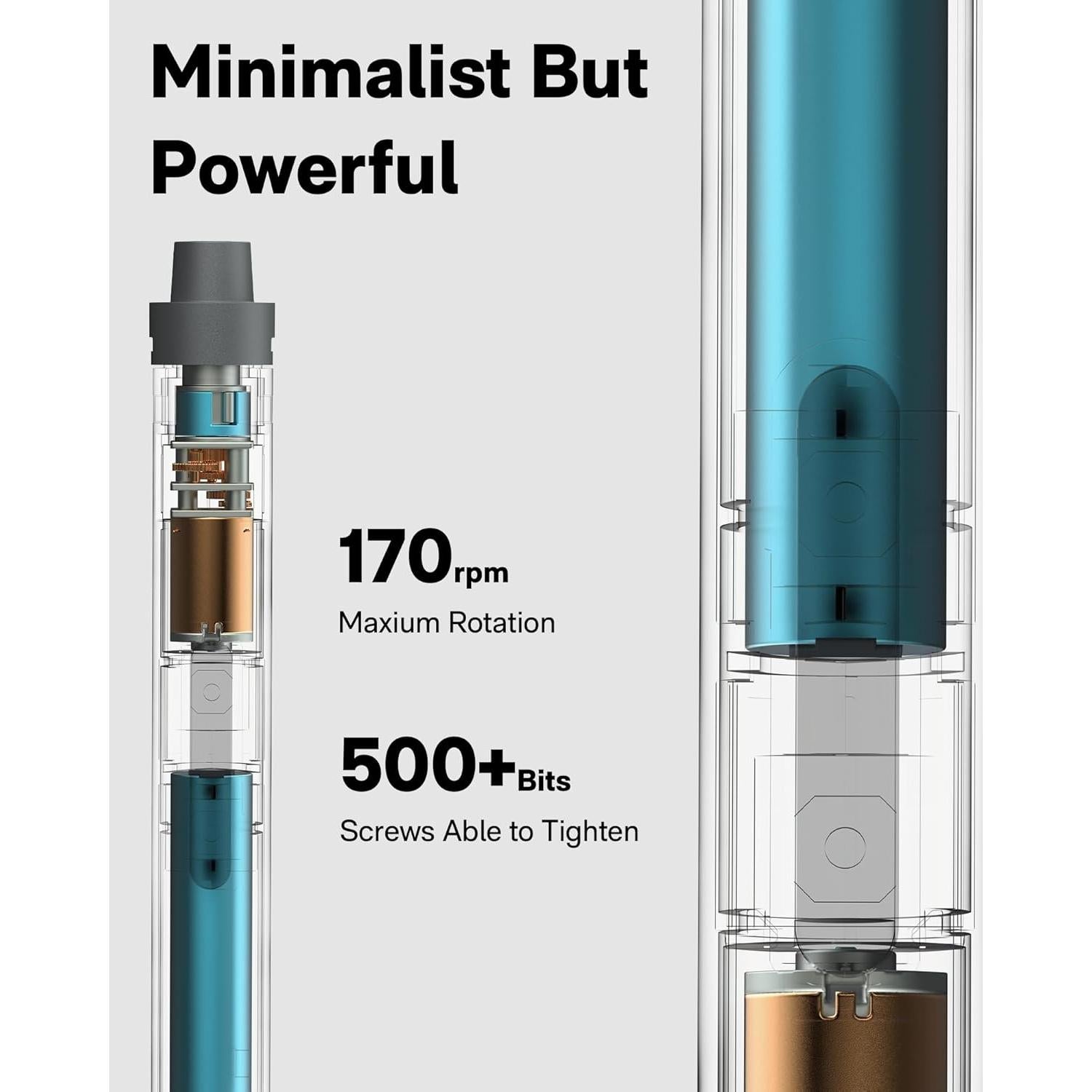 HOTO Destornillador Eléctrico 25 en 1 Recargable USB-C