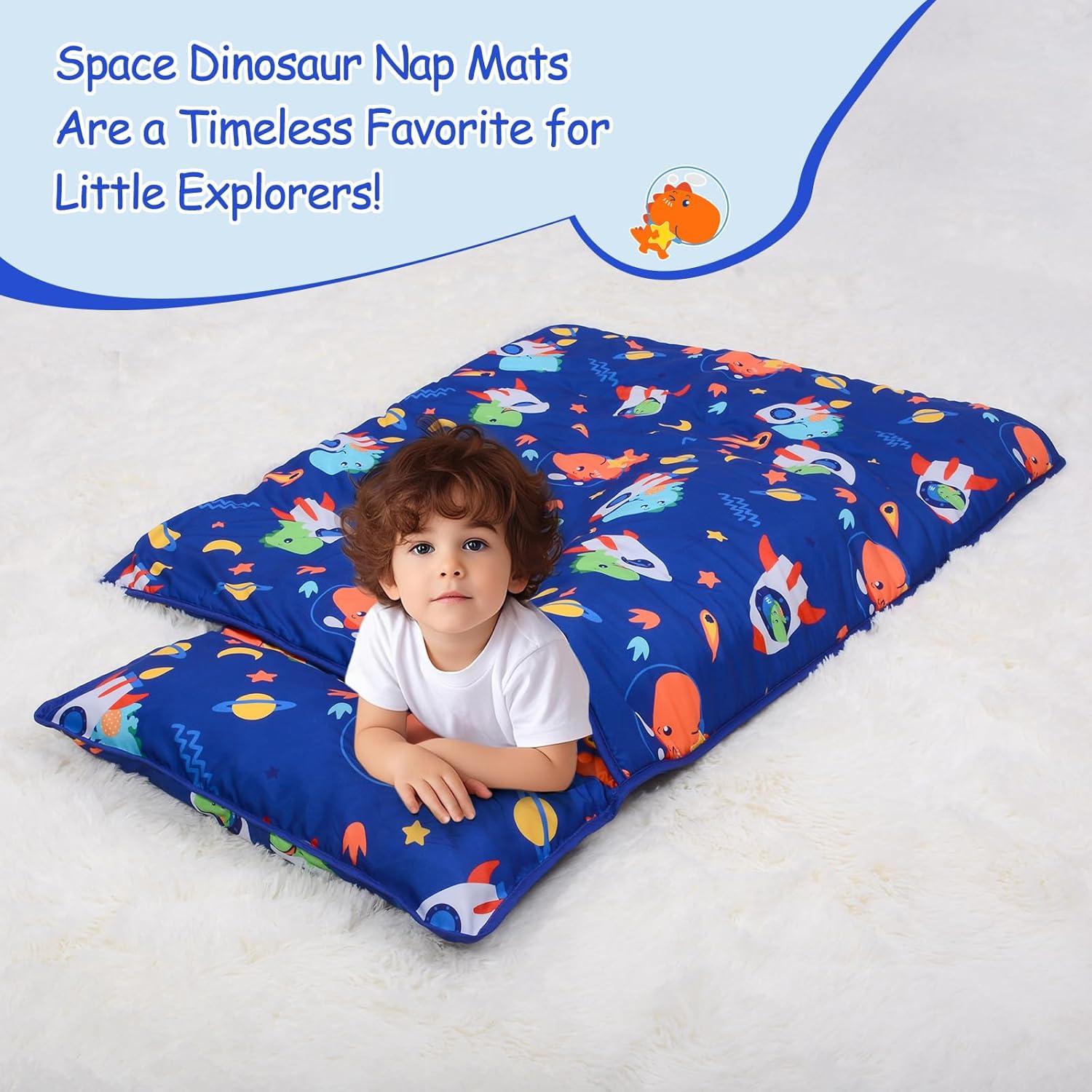 Mats de Siesta para Niños Dinosaurio 135x53cm con Almohada