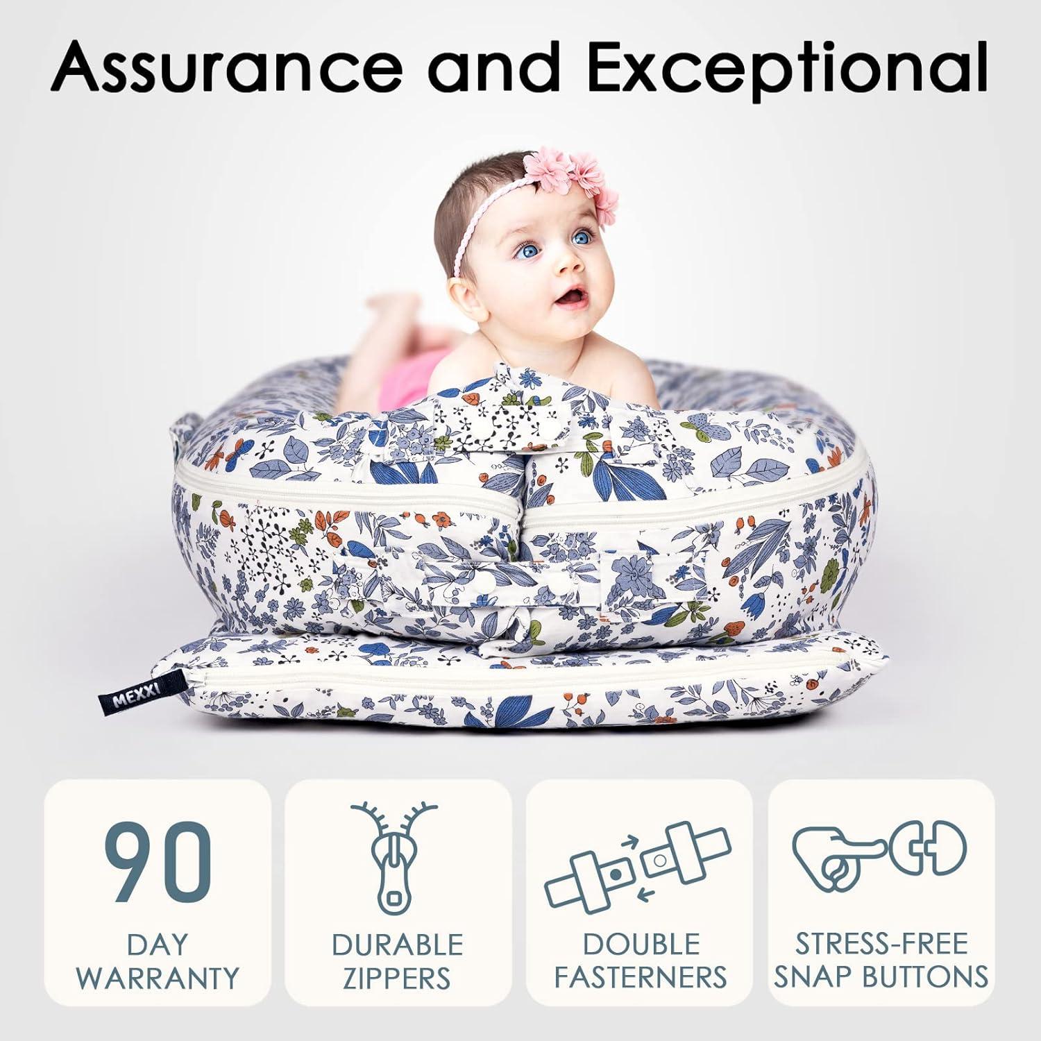 Cubierta de Reemplazo Mexxi para Nido de Bebé Hipoalergénica Flores