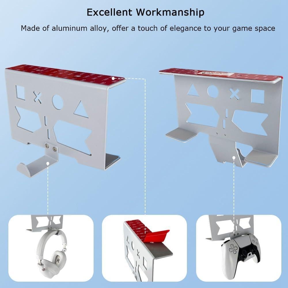 Soporte de Aluminio Chanvoo para PS5 y Controlador - Blanco