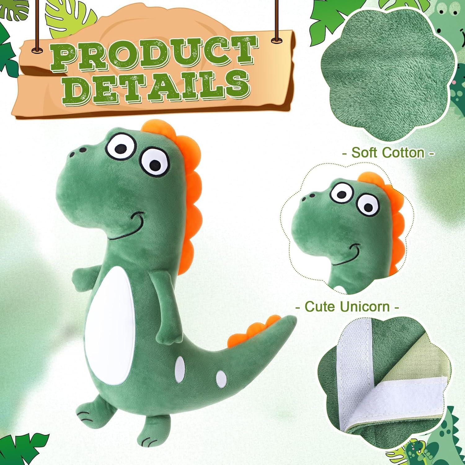 Lenwen Almohadas de Cinturón de Seguridad para Niños 2 Pcs Verde Dragón